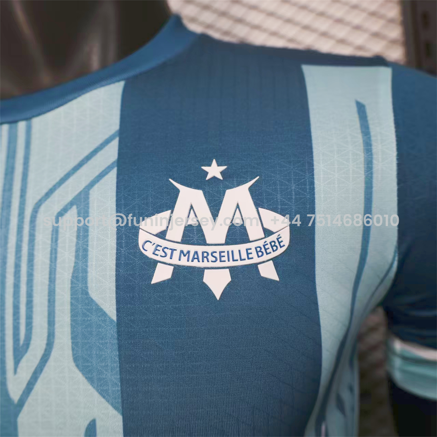 Funinjersey-Marseille 25-26 Blue Stripes Special Jersey - Player Version