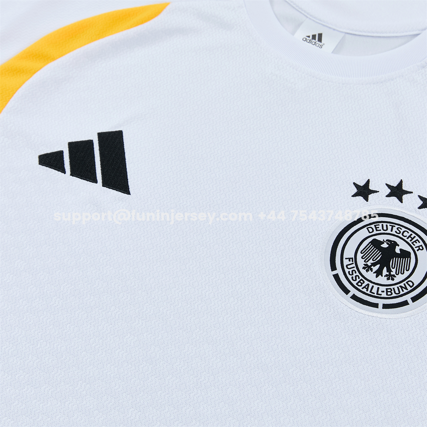 Funinjersey-Germany 2026 Short-Sleeve Training Set - White Top and Black Shorts
