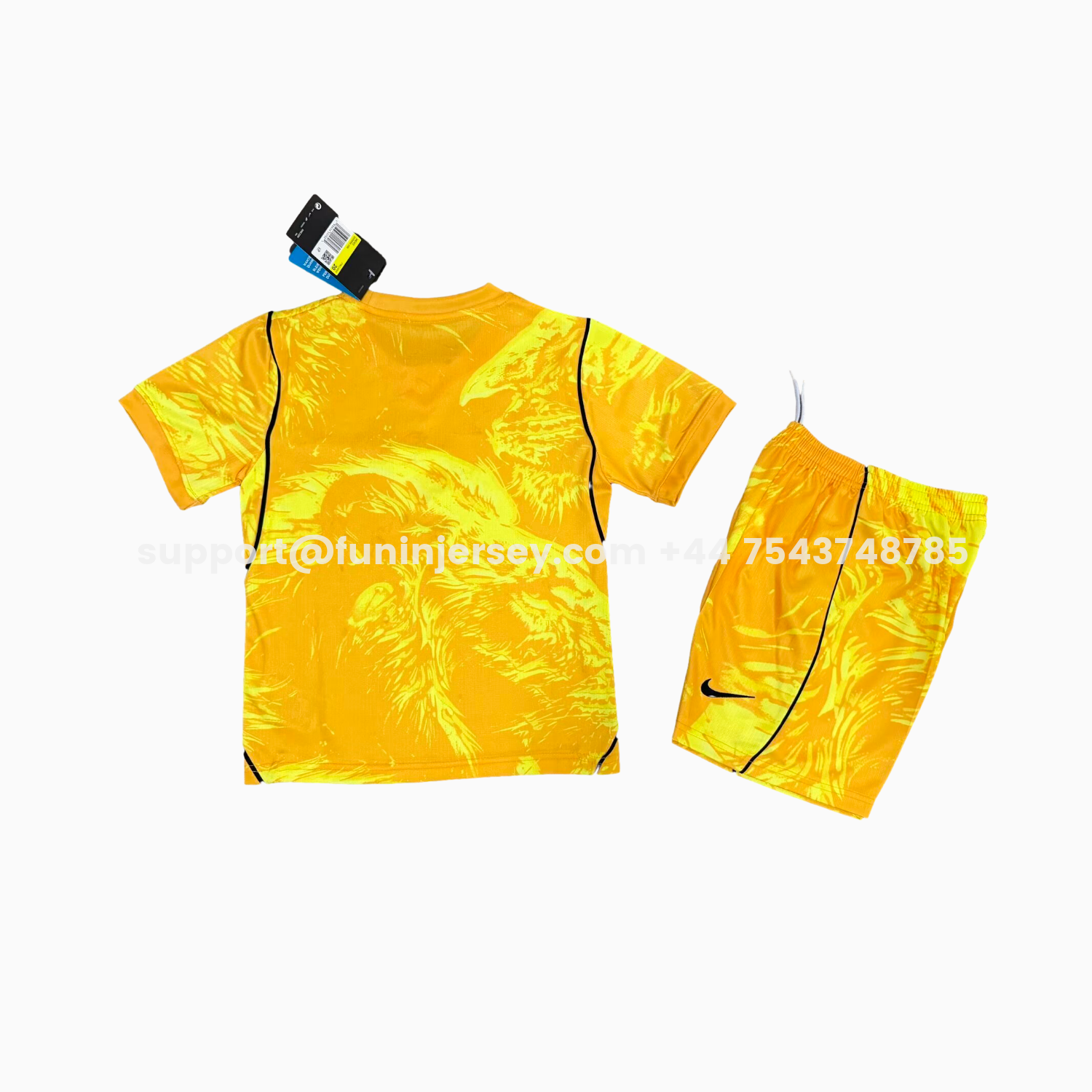 Funinjersey-England 2026 Yellow Goalkeeper Kids Kit