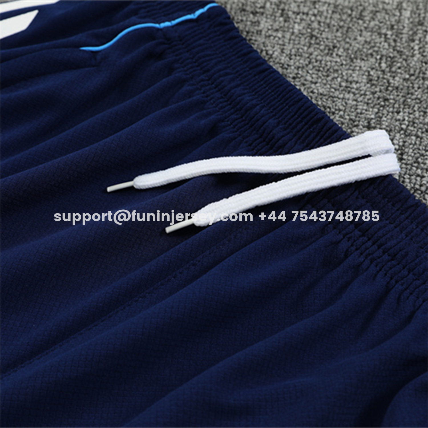 Funinjersey-Real Madrid 25-26 Kids Short-Sleeve Training Set - Royal Blue Top & Royal Blue Shorts