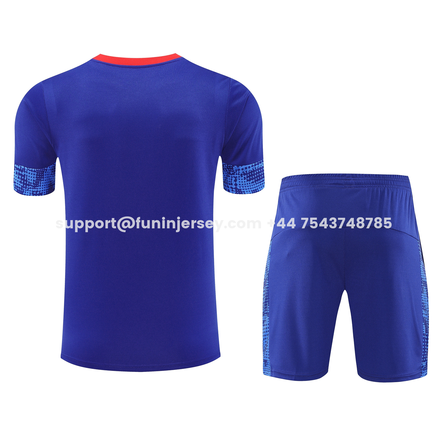 Funinjersey-RB Leipzig 25-26 Short-Sleeve Training Set - Blue Top & Blue Shorts