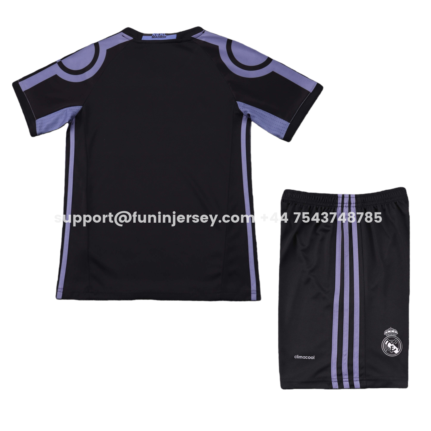 Funinjersey-Retro Real Madrid 2016-17 Third Kids Kit
