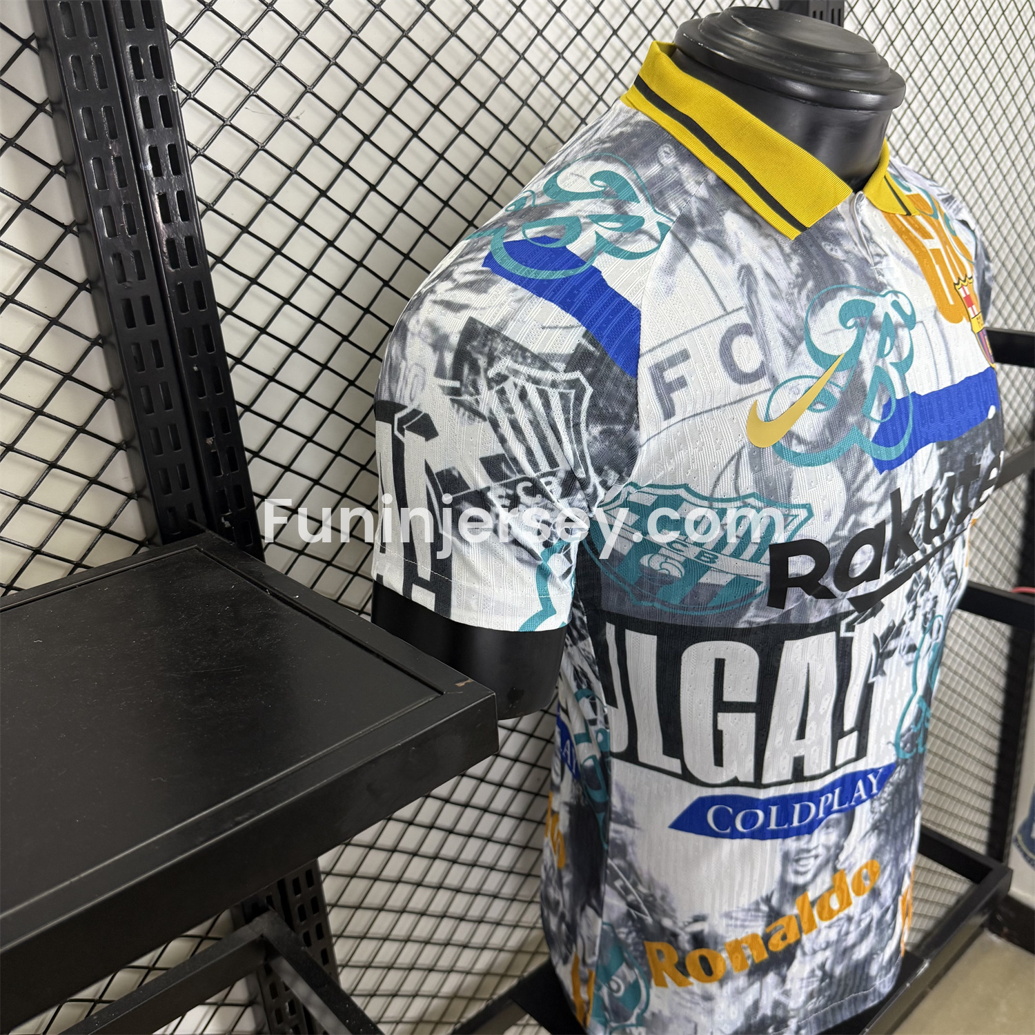 Funinjersey-Barcelona 25-26 Ronaldinho Photo Collage Style POLO Colorful Special Jersey - Player Version