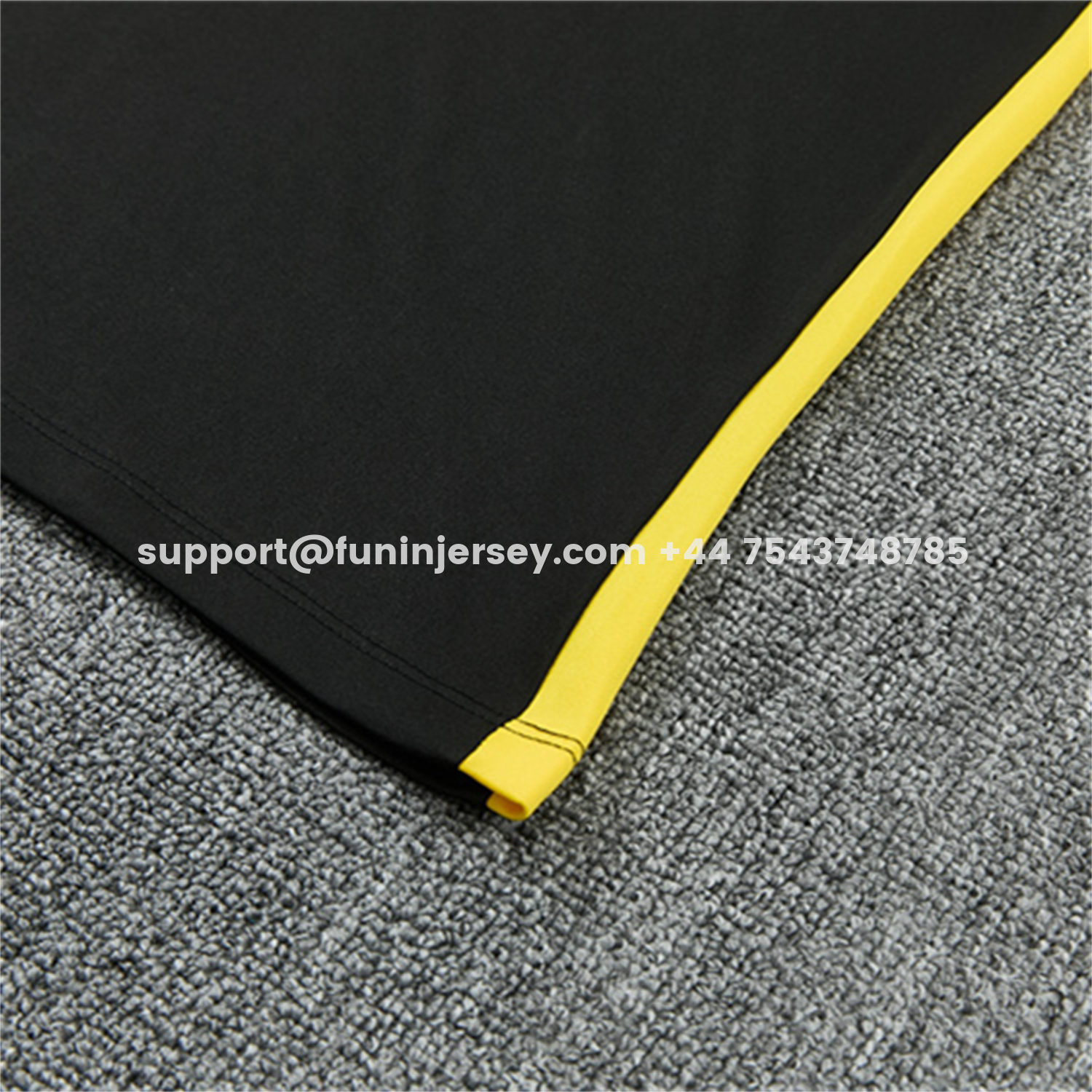Funinjersey-Brazil X JD 2026 Kids Long Sleeves Training Set - Black Top And Black Yellow Pants