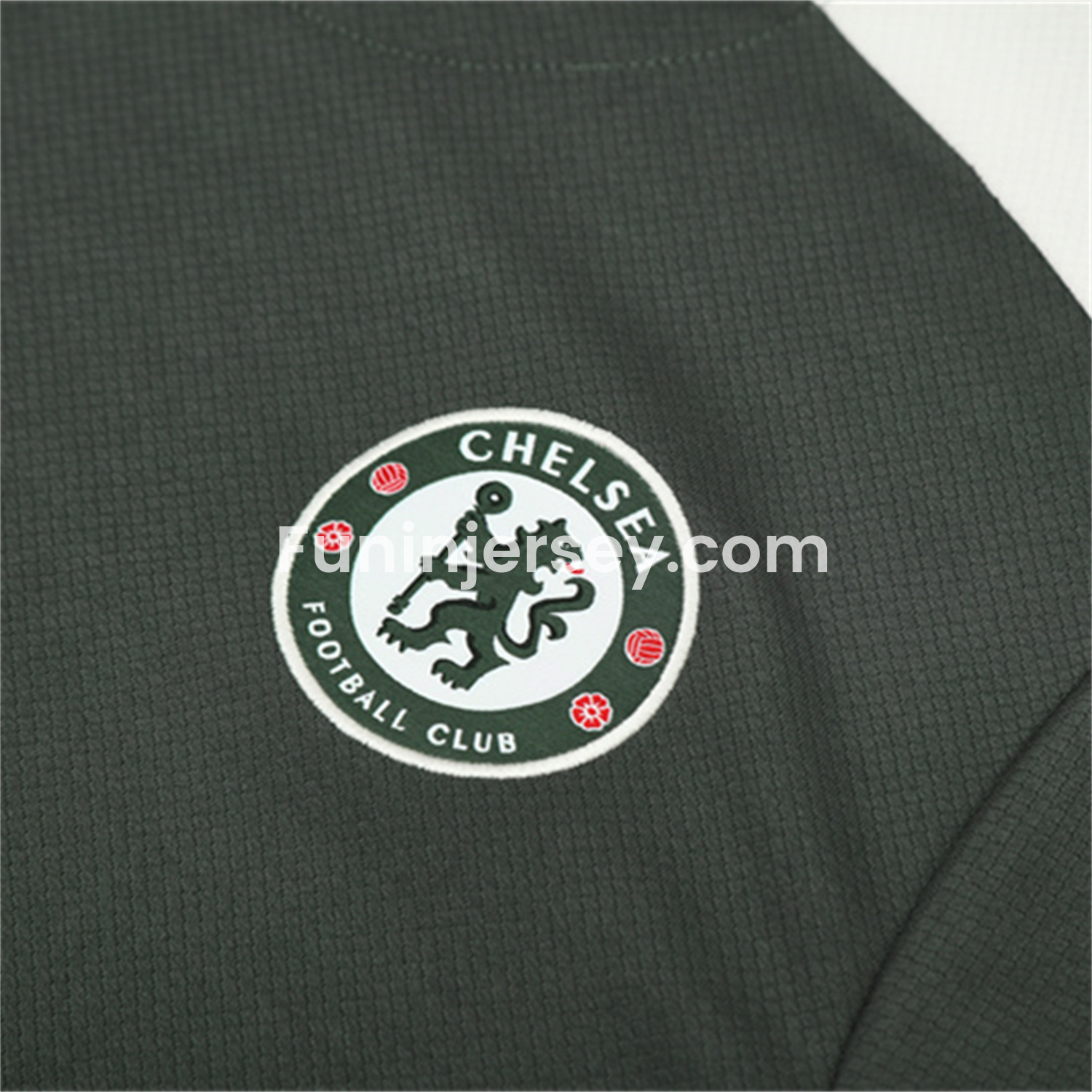 Funinjersey-C.H.E.L.S.E.A 25-26 Kids Short-Sleeve Training Set - Army Green Top & Army Green Shorts