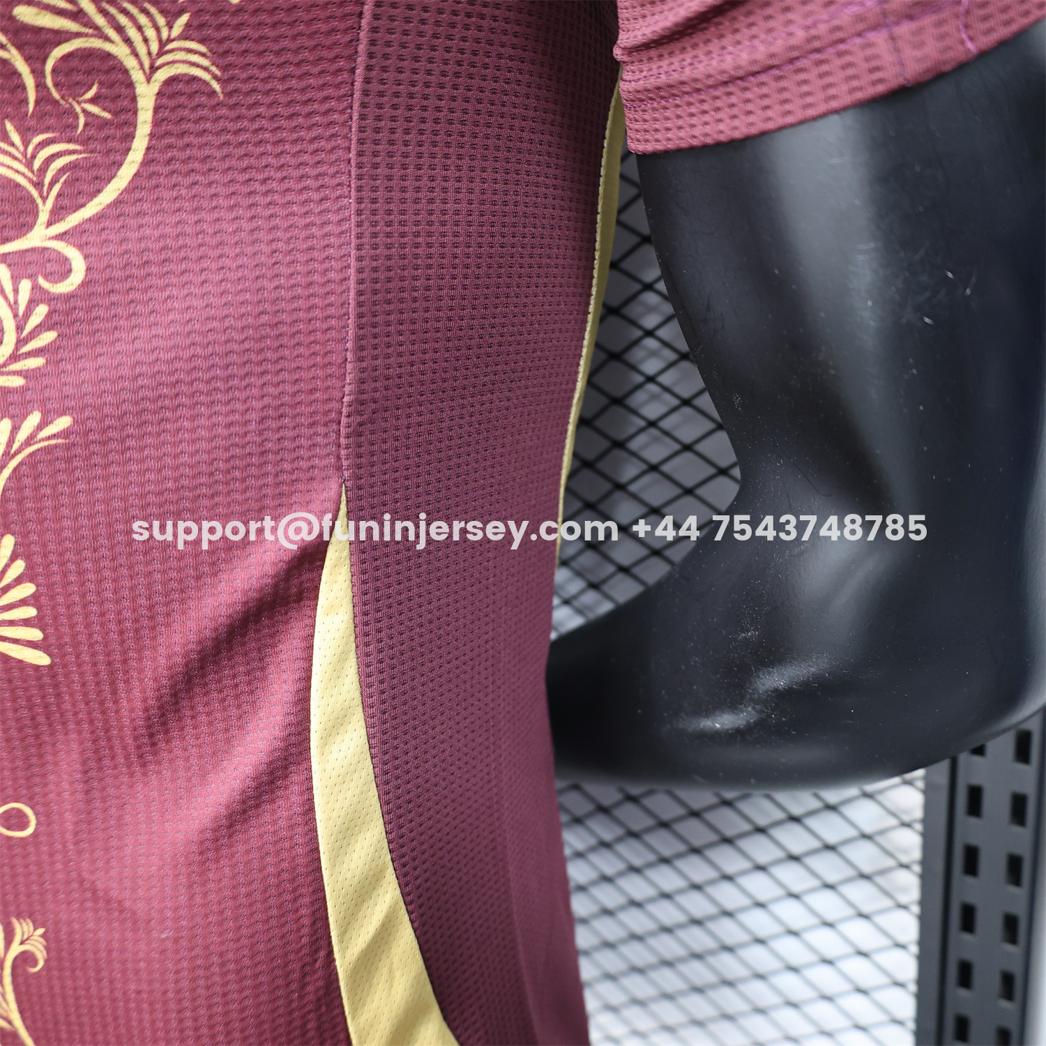 Funinjersey-Algeria 25-26 Burgundy Jersey with Chest Pattern Decoration - Player Version