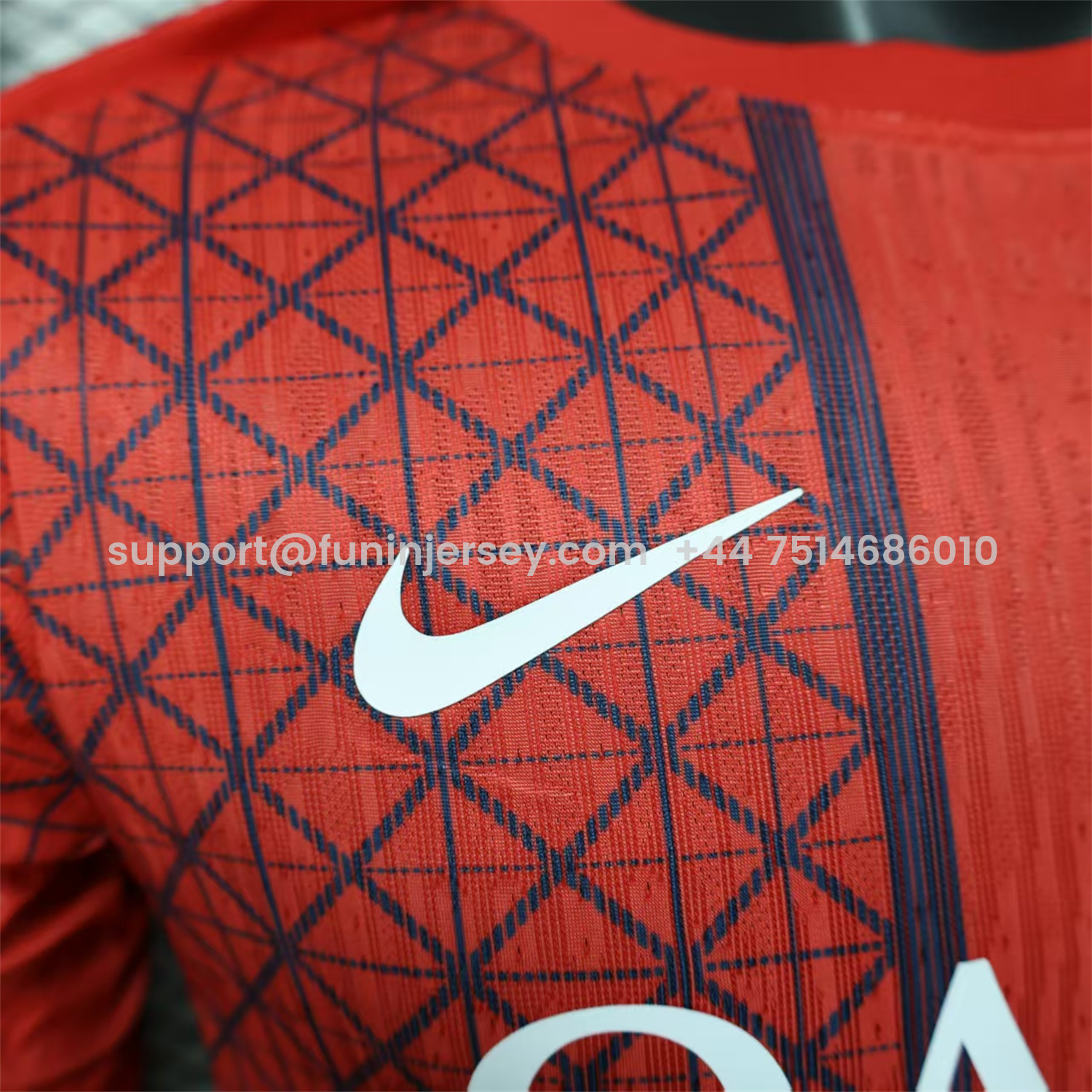 Funinjersey-Paris Saint-Germain PSG 25-26 Red Pre-Match Training Jersey - Player Version