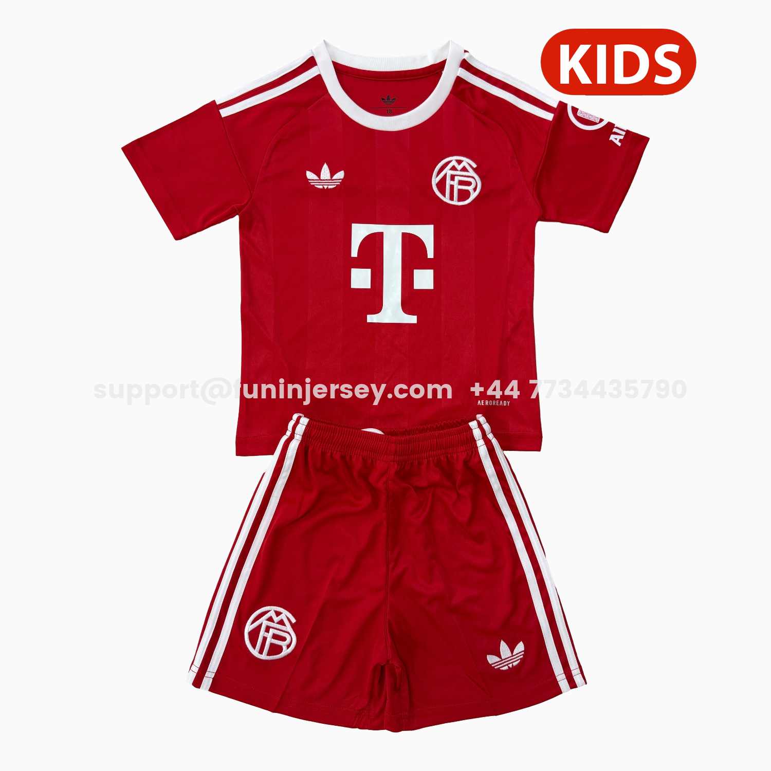 Funinjersey-Bayern Munich 25-26 Red Goalkeeper Kids Kit