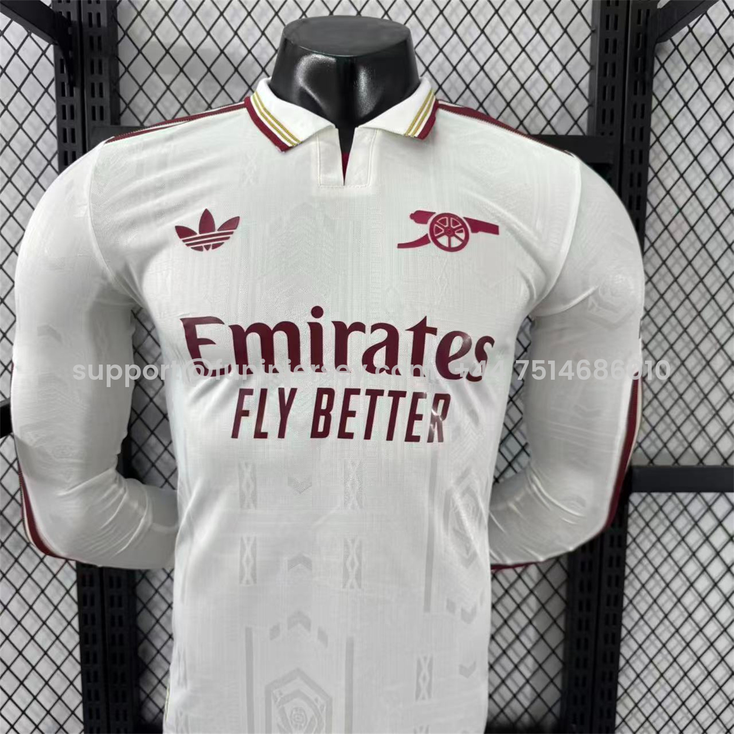 Funinjersey-Arsenal 25-26 Third White Long Sleeves Jersey - Player Version