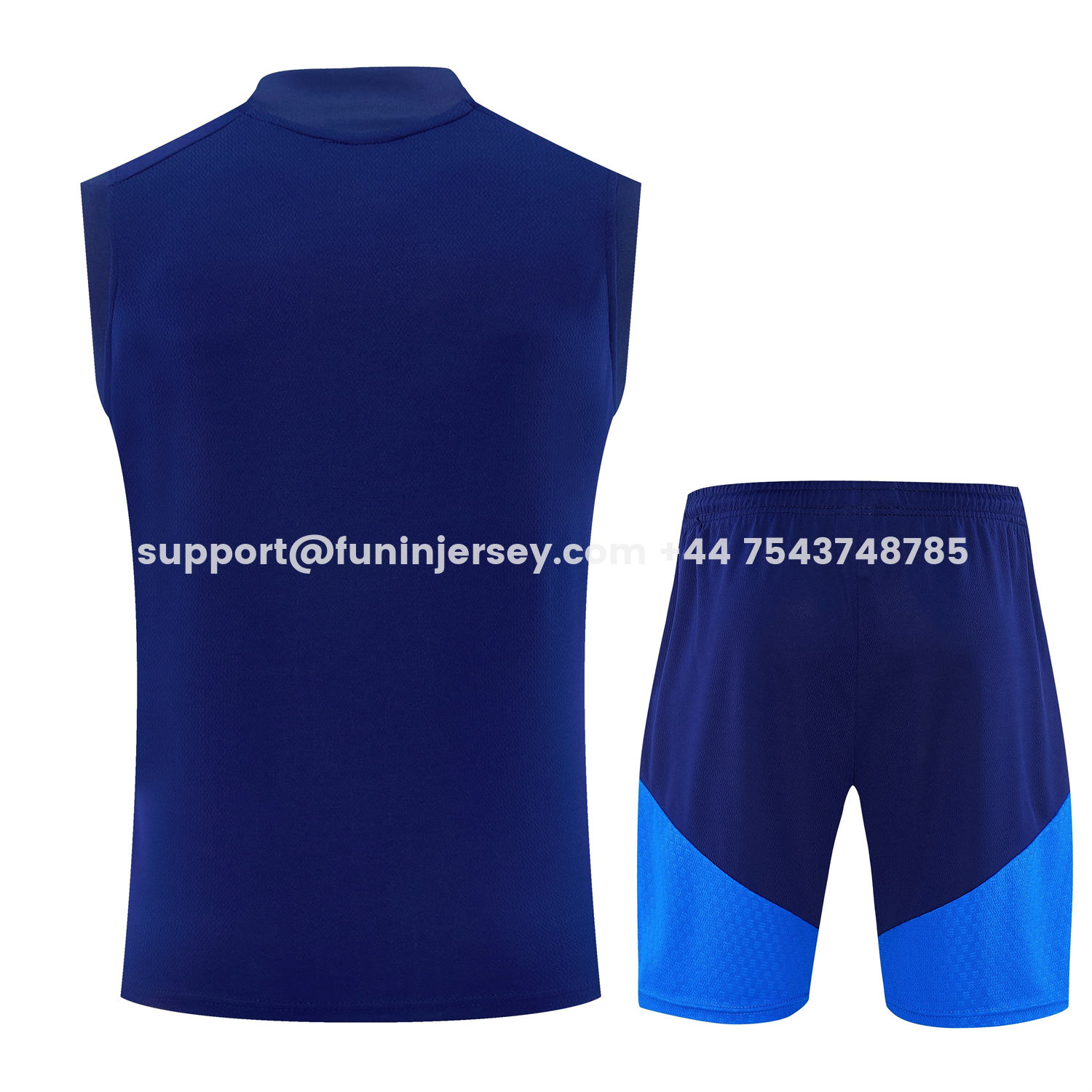Funinjersey-Colombia 2026 Vest Training Set - Dark Blue Vest and Shorts