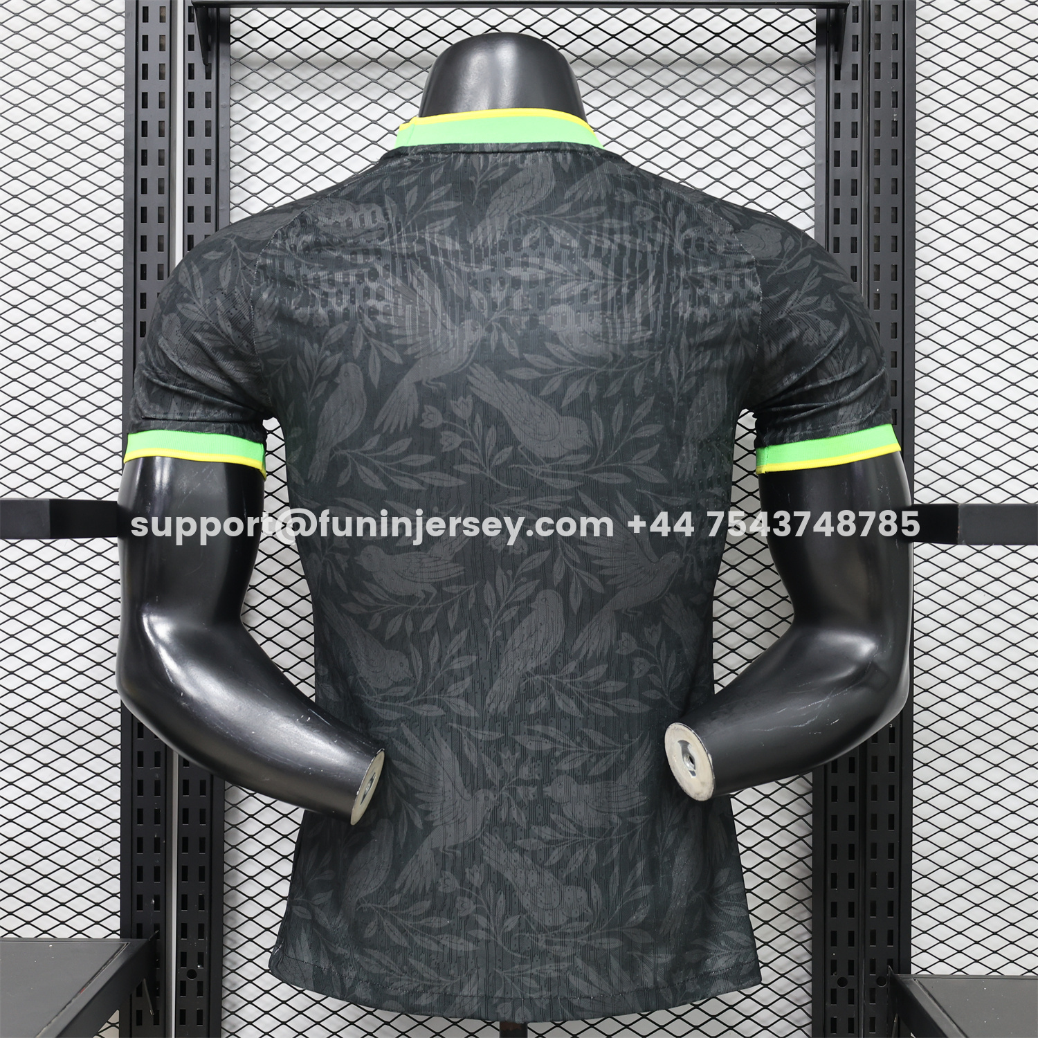 Funinjersey-Brazil 2026 Black With Green Trim Brazilian Football Players Special Edition Jersey - Player Version