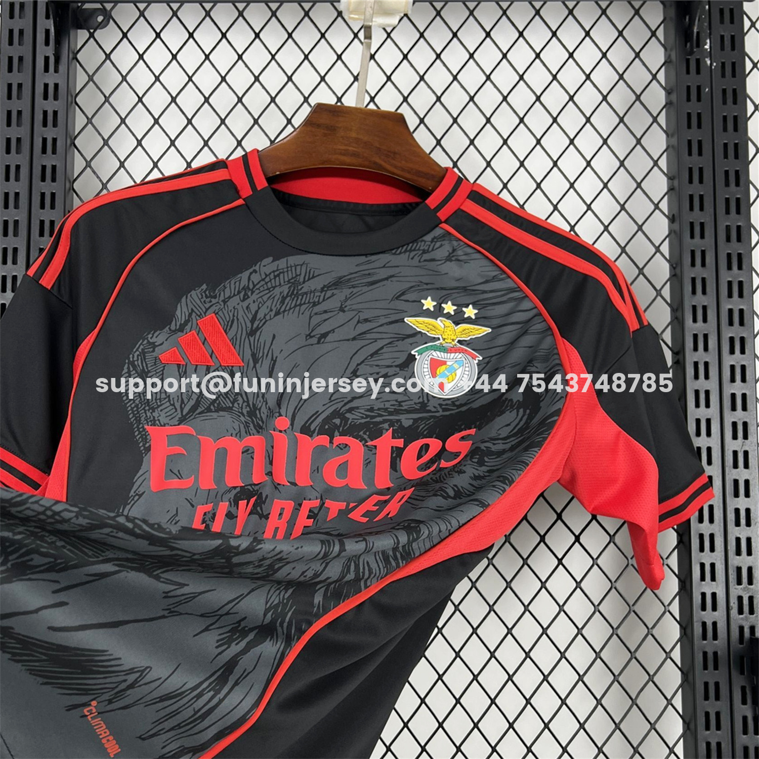 Funinjersey-Benfica 25-26 Grey Eagle Black Special Jersey - Fans Version