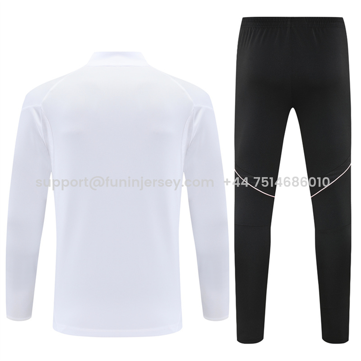 Funinjersey-Juventus 25-26 Long Sleeve Training Set - White Top and Black Pants