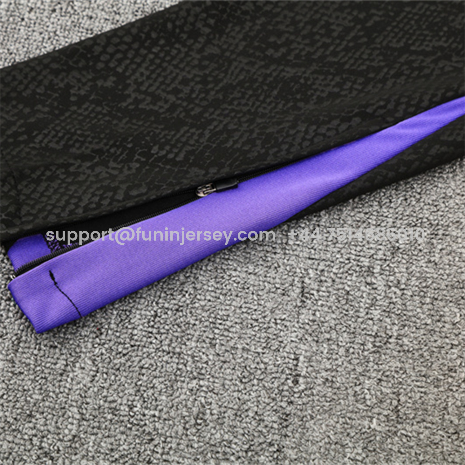 Funinjersey-Barcelona 25-26 X KB Kids Long Sleeve Training Set - Black Top & Black Pants