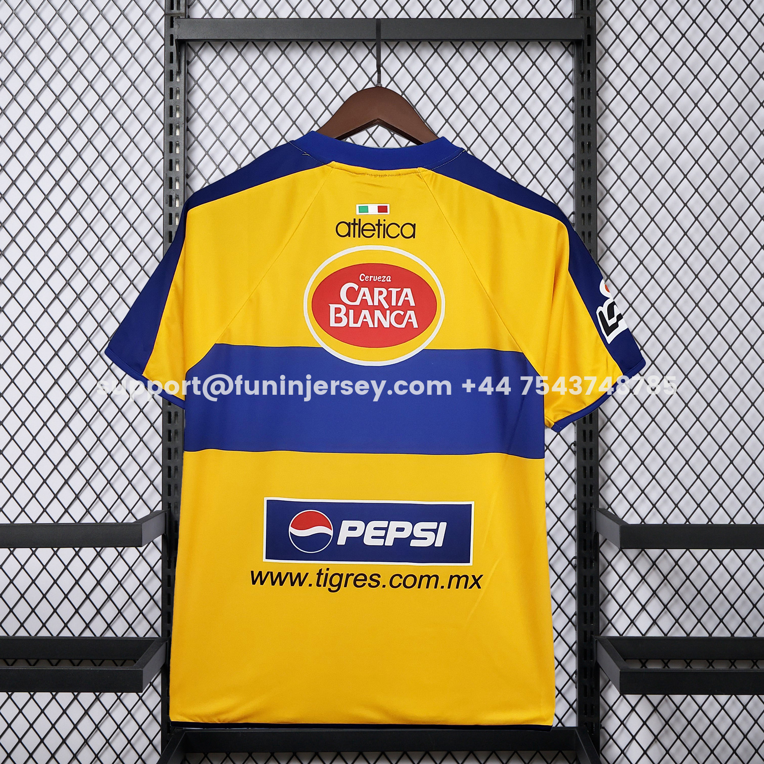 Funinjersey-Retro Tigres UANL 2001-02 Home Jersey