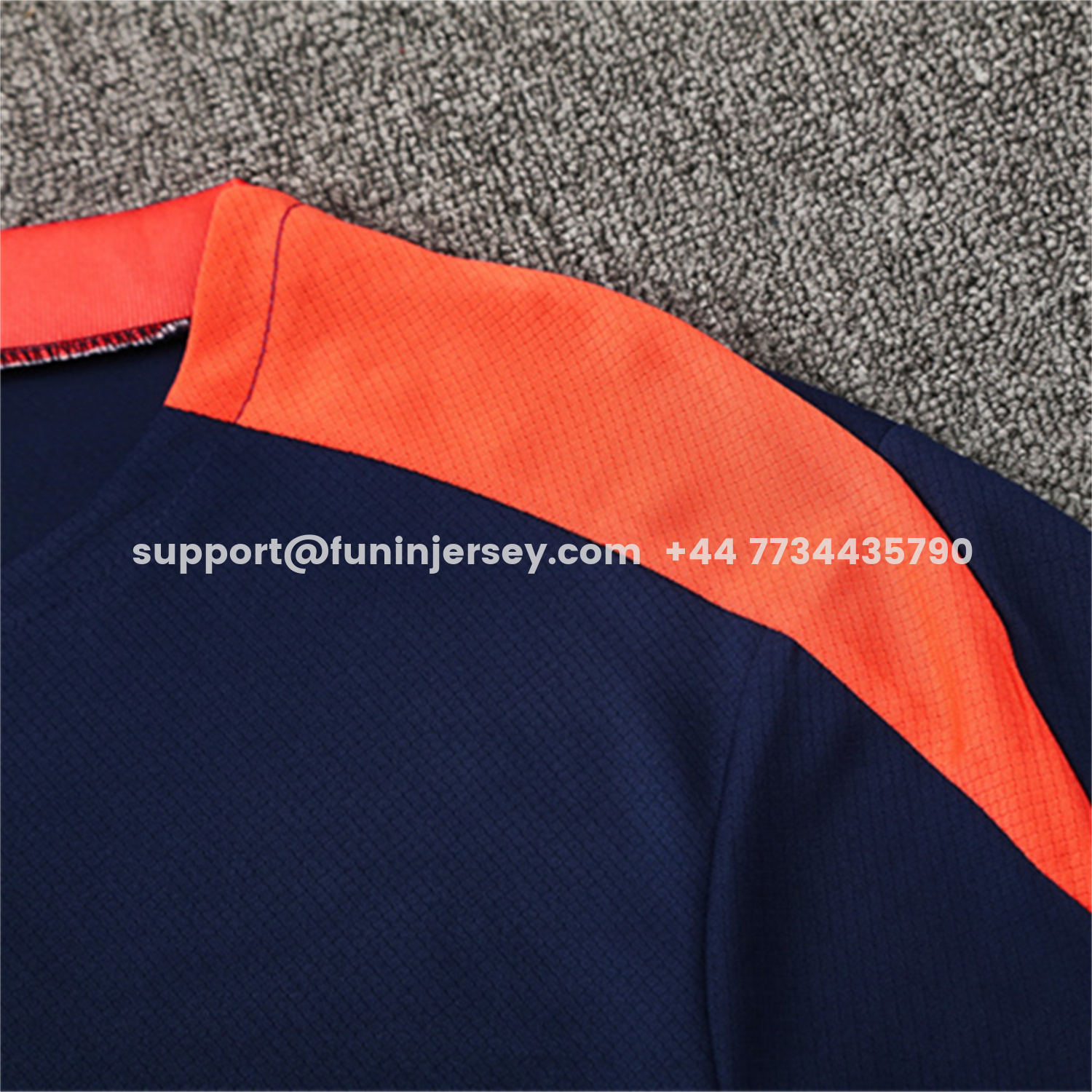 Funinjersey-Barcelona 25-26 Kids Short-Sleeve Training Set - Royal Blue Top Orange Sponsor & Royal Blue Shorts