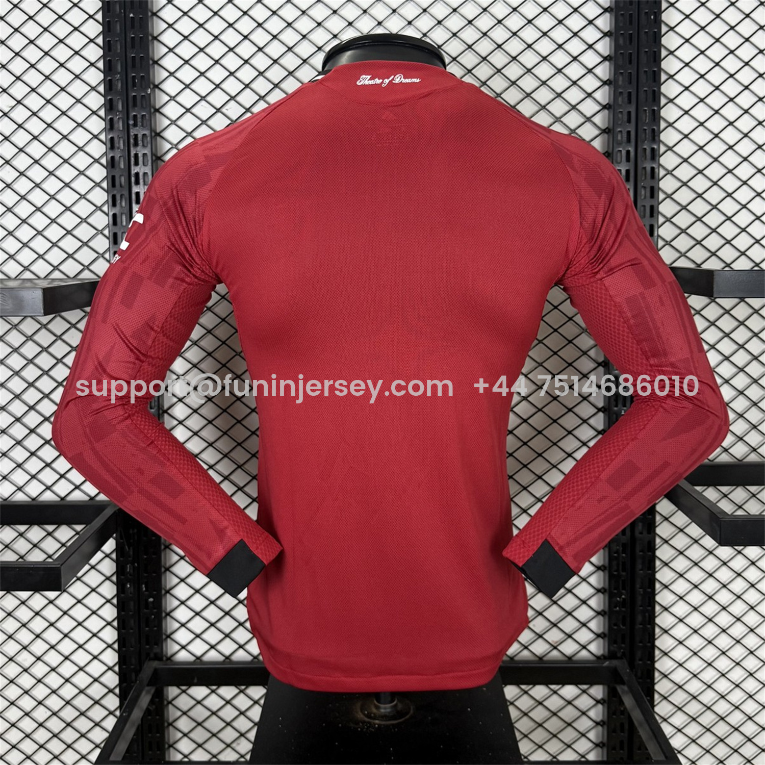 Funinjersey-Manchester United 25-26 Home Long Sleeves Jersey - Player Version