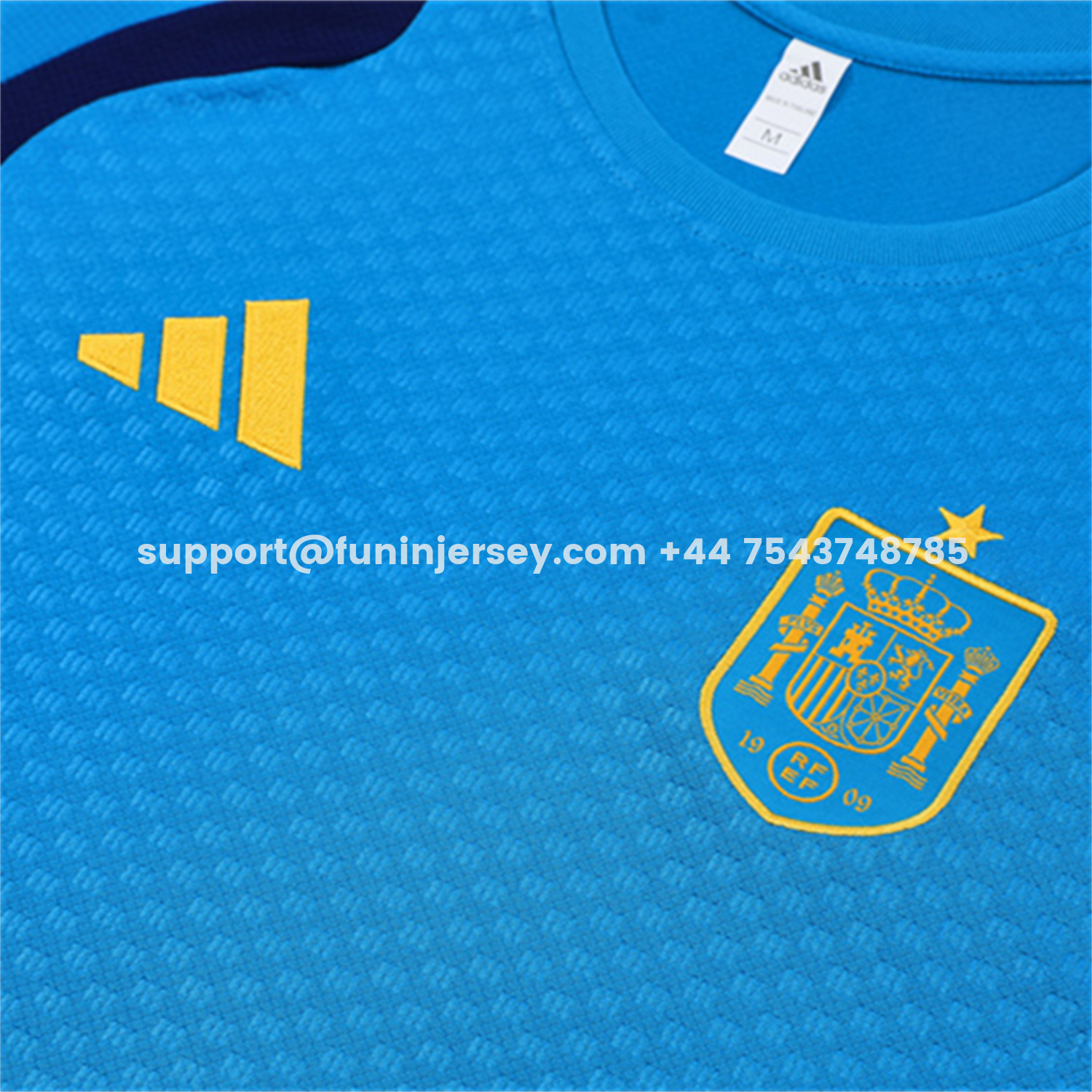 Funinjersey-Spain 2026 Kids Short-Sleeve Training Set - Lake Blue Top & Shorts