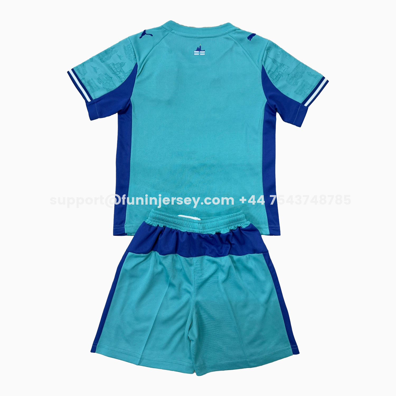 Funinjersey-Marseille 25-26 Blue Goalkeeper Men's Adult Jersey Set - Fans Version