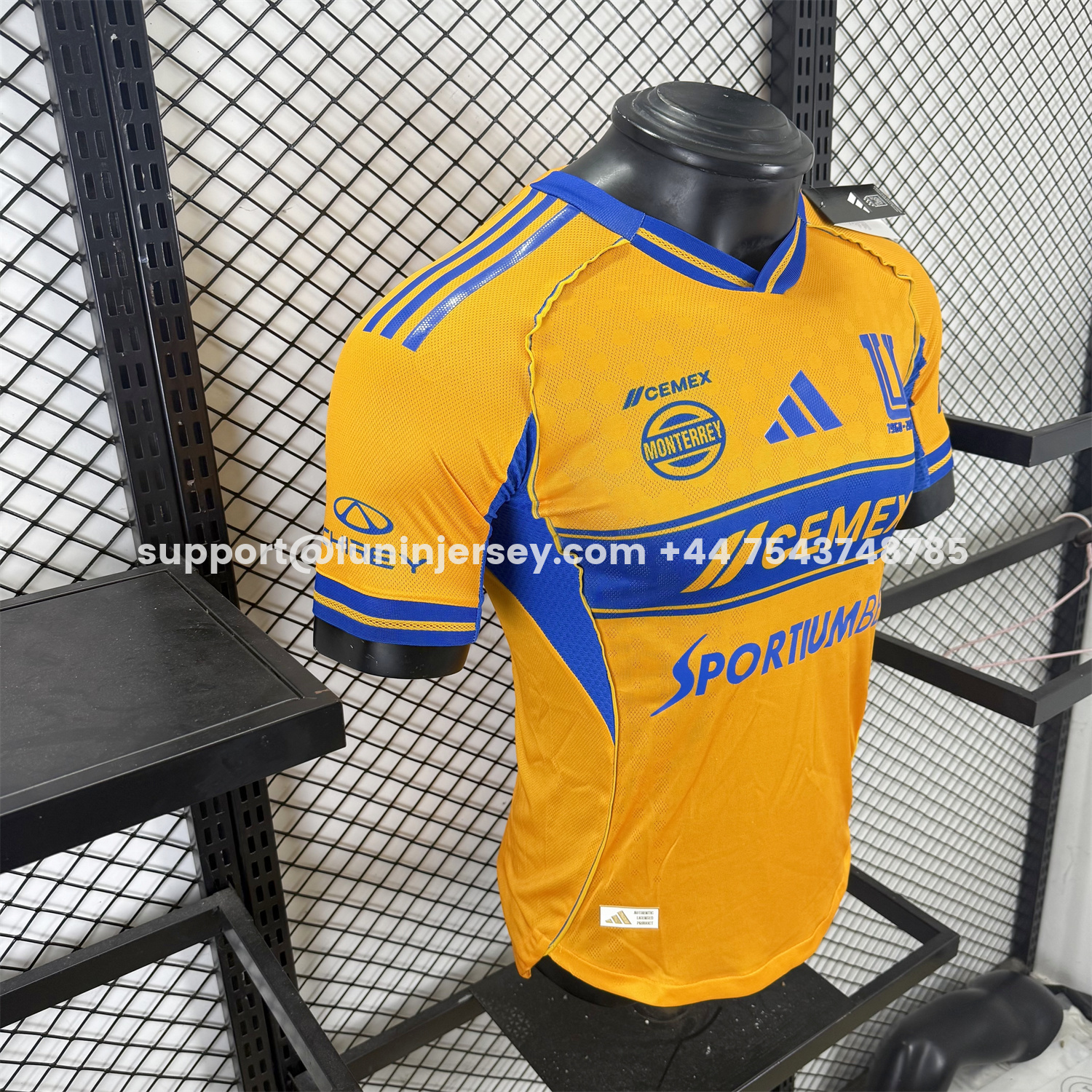 Funinjersey-Tigres UANL 25-26 Home Jersey With All Sponsors - Player Version