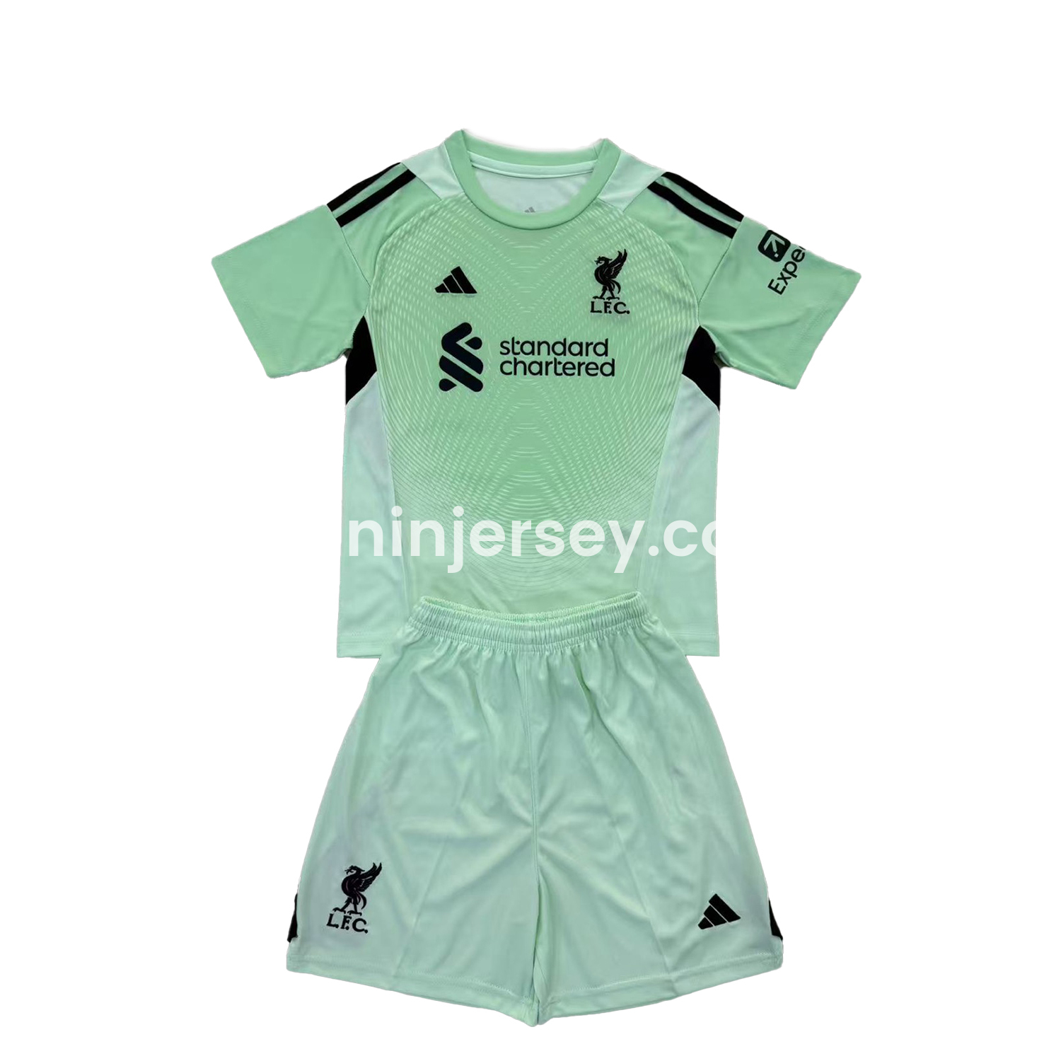 Funinjersey-Liver.pool 25-26 Green Goalkeeper Kids Kit