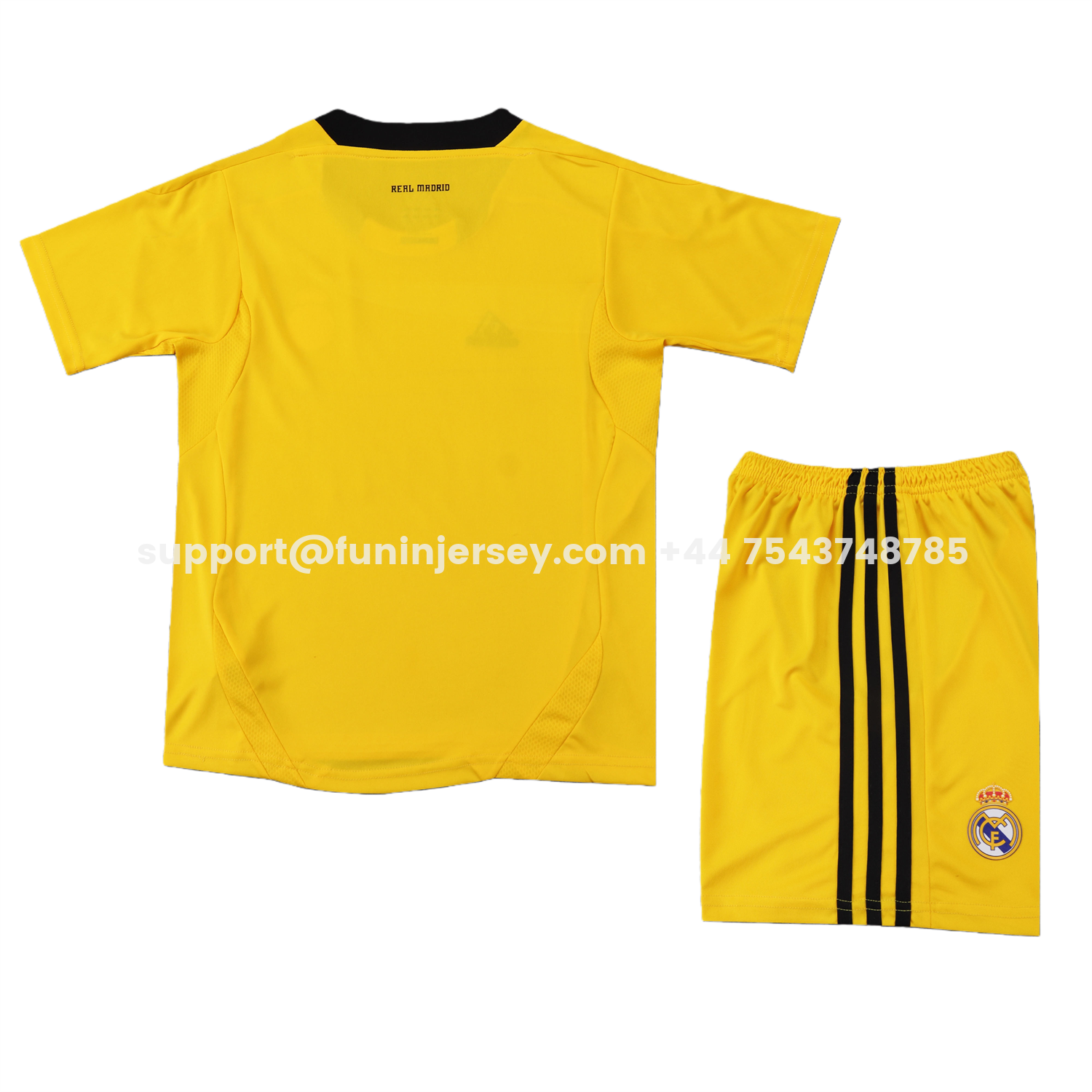 Funinjersey-Retro Real Madrid 2011-12 Yellow Goalkeeper Kids Kit
