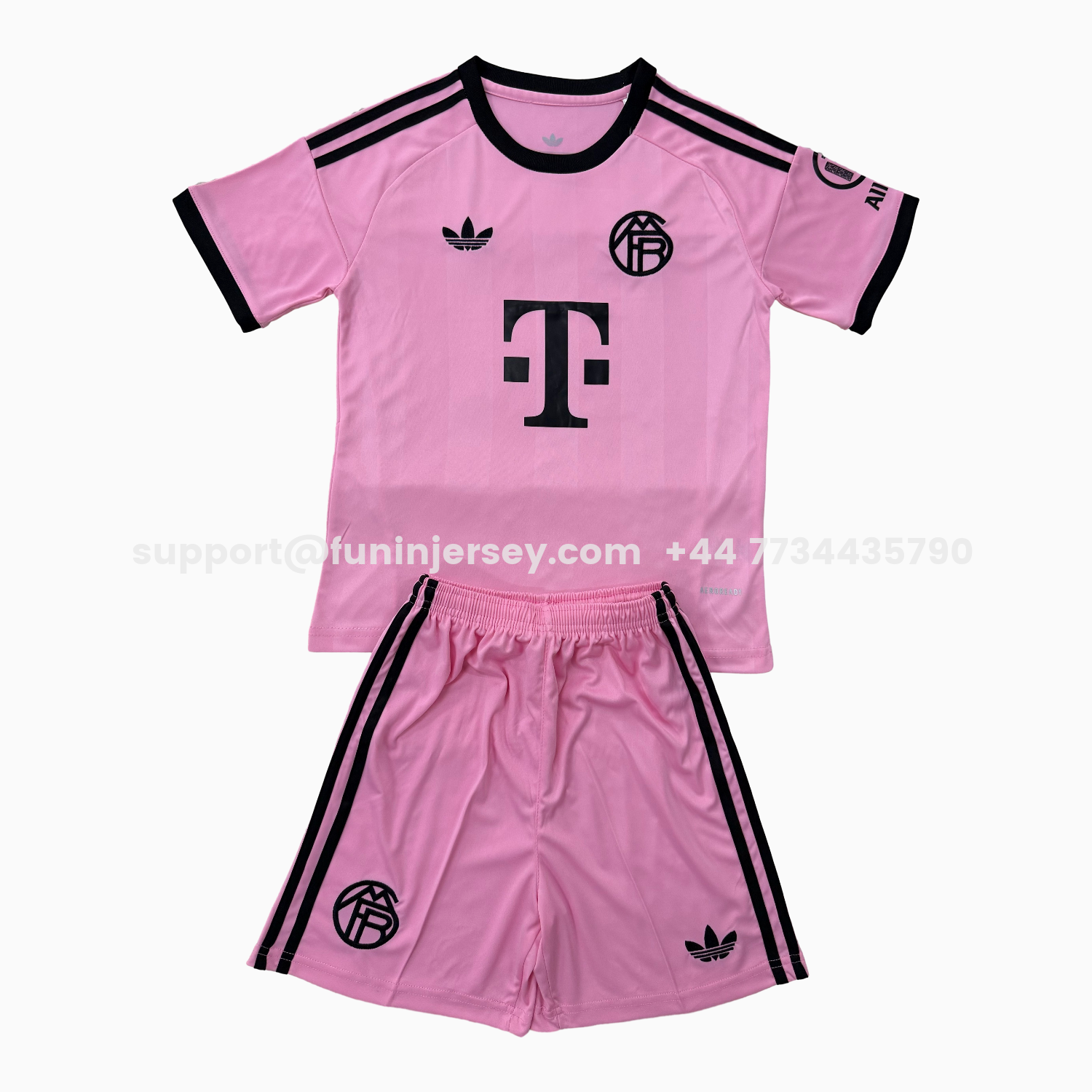 Funinjersey-Bayern Munich 25-26 Pink Goalkeeper Kids Kit