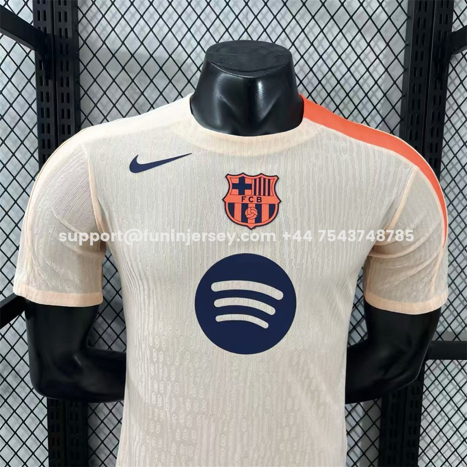 Funinjersey-Barcelona 25-26 Beige Pre-Match Jersey - Player Version