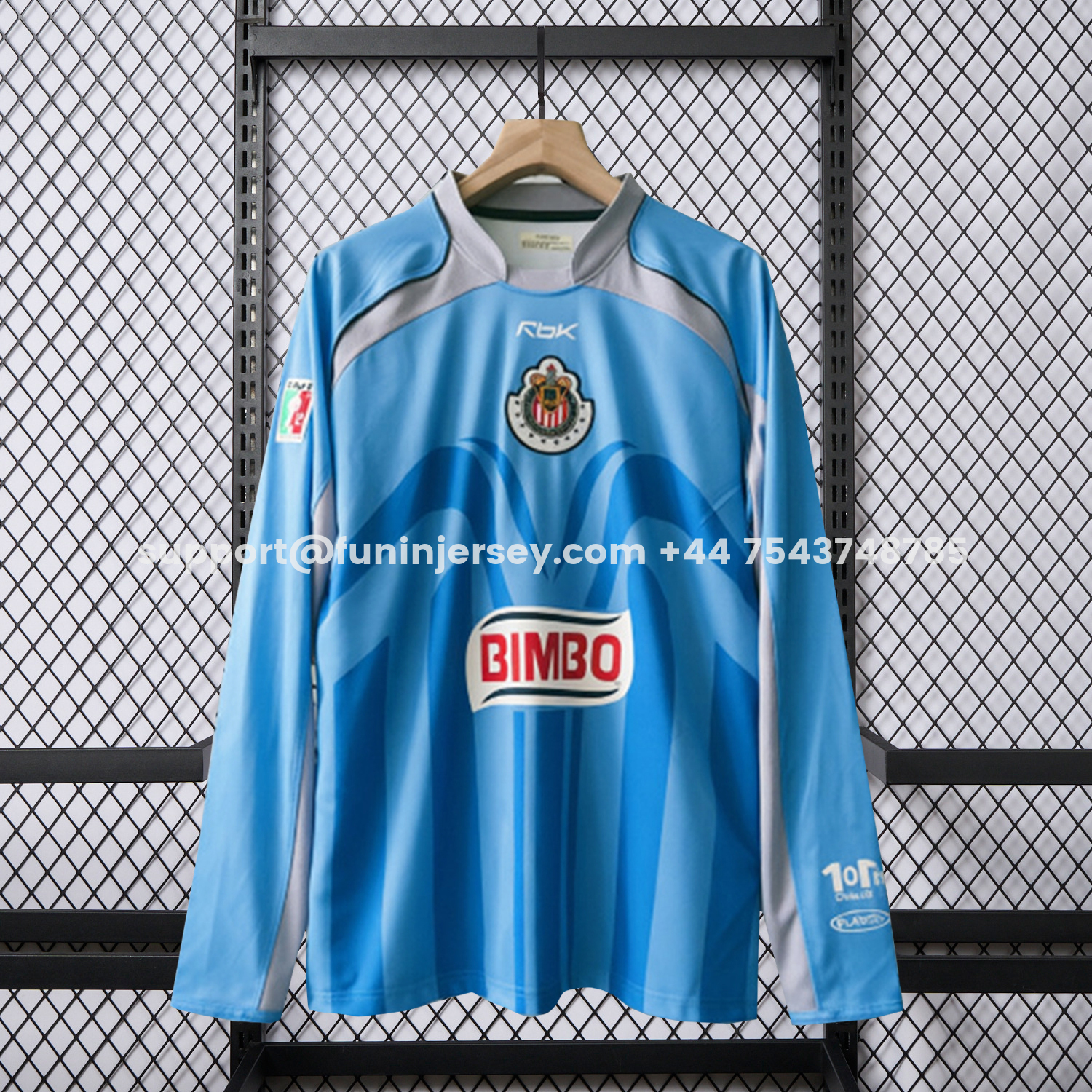 Funinjersey-Retro Chivas de Guadalajara 2006-07 Blue Goalkeeper Long Sleeves Jersey