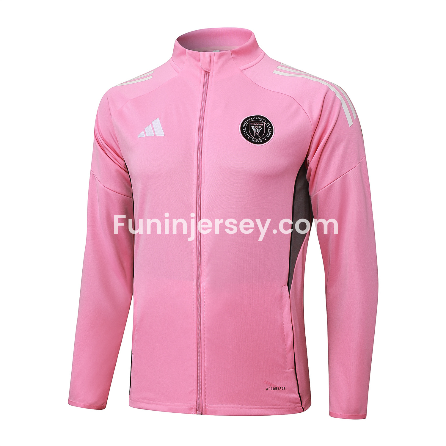 Funinjersey-INT M.A.M 25-26 Jacket Training Tracksuit - Pink Top and Black Pants
