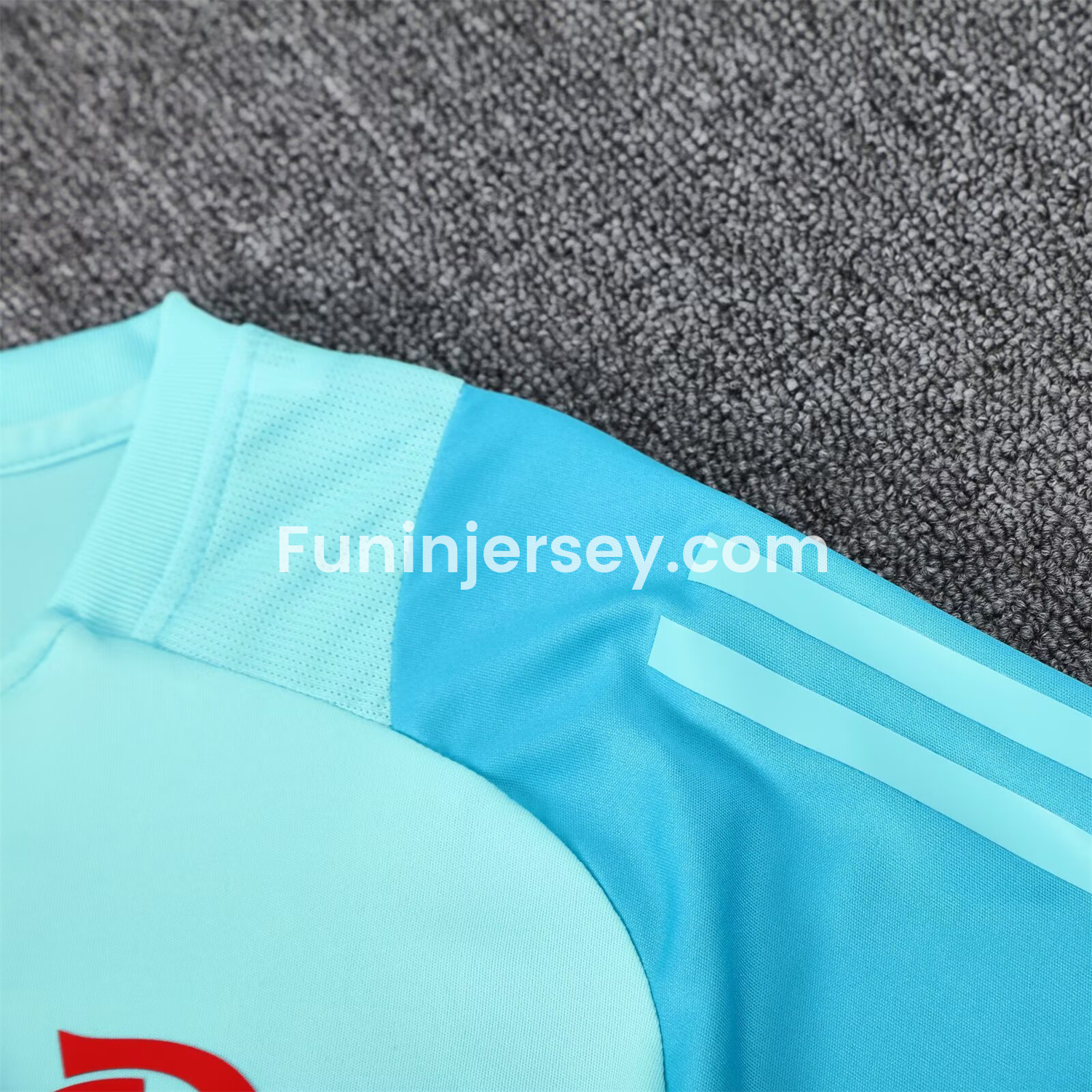 Funinjersey-Flamengo 25-26 Short-Sleeve Kids Training Set - Light Blue With Royal Blue