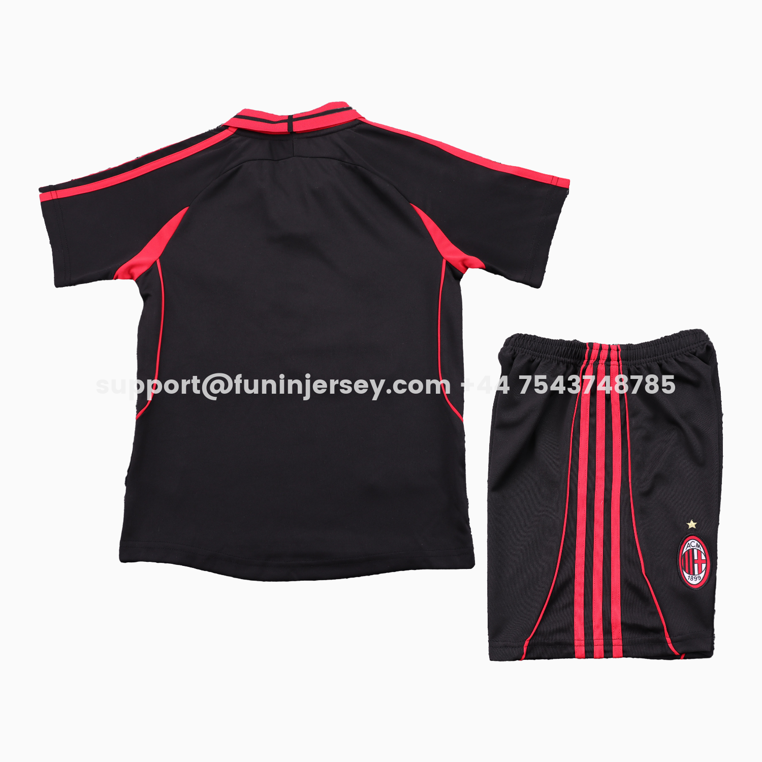 Funinjersey-Retro AC Milan 2000-01 Third Kids Kit