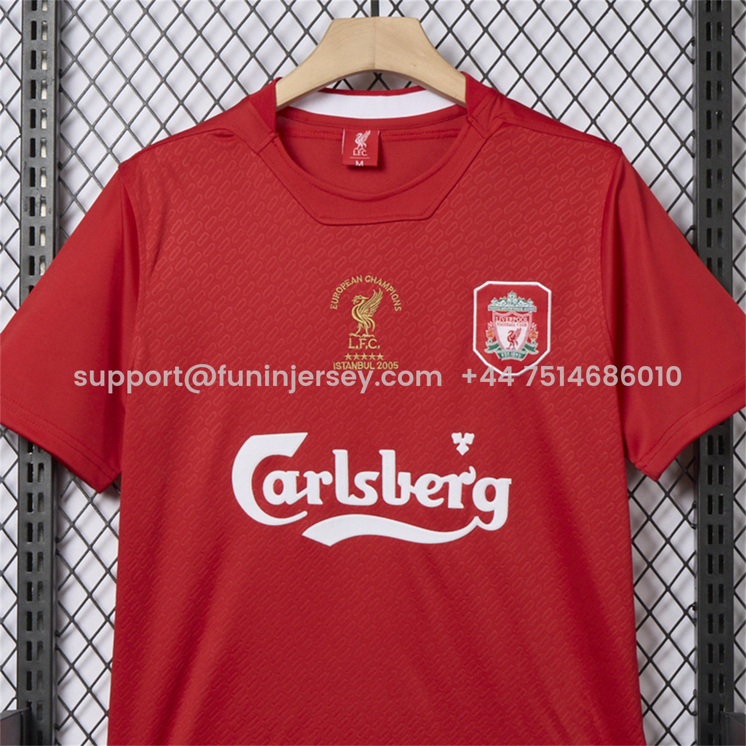 Funinjersey-Liver.pool 25-26 Istanbul 2005 Anniversary Red Jersey - Fans Version