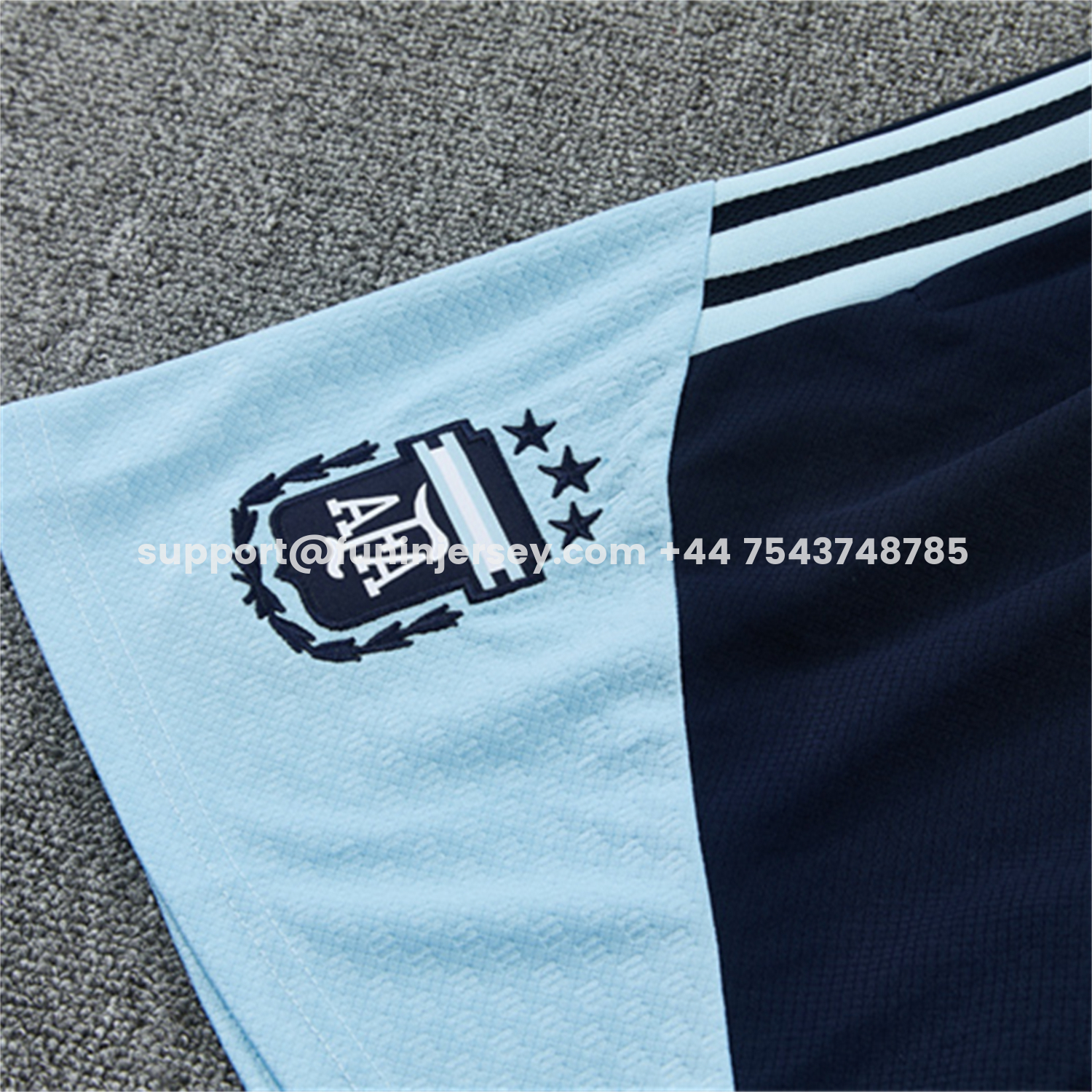 Funinjersey-Argentina 2026 Kids Short-Sleeve Training Set - Blue Rays Top and Blue Shorts
