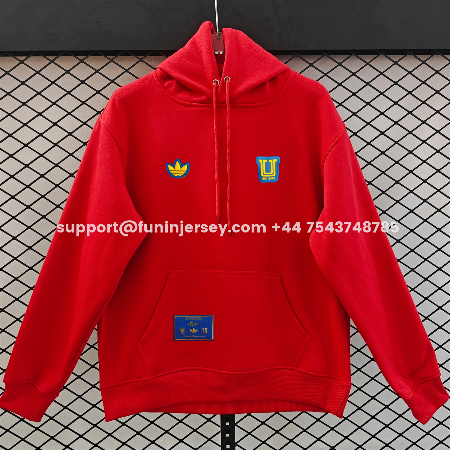 Funinjersey-Tigres UANL 25-26 Originals Terrace Icon Unisex Pullover Hoodie