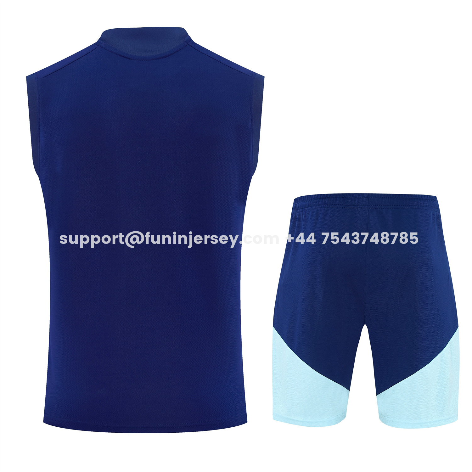 Funinjersey-Argentina 2026 Vest Training Set - Dark Blue Vest and Shorts