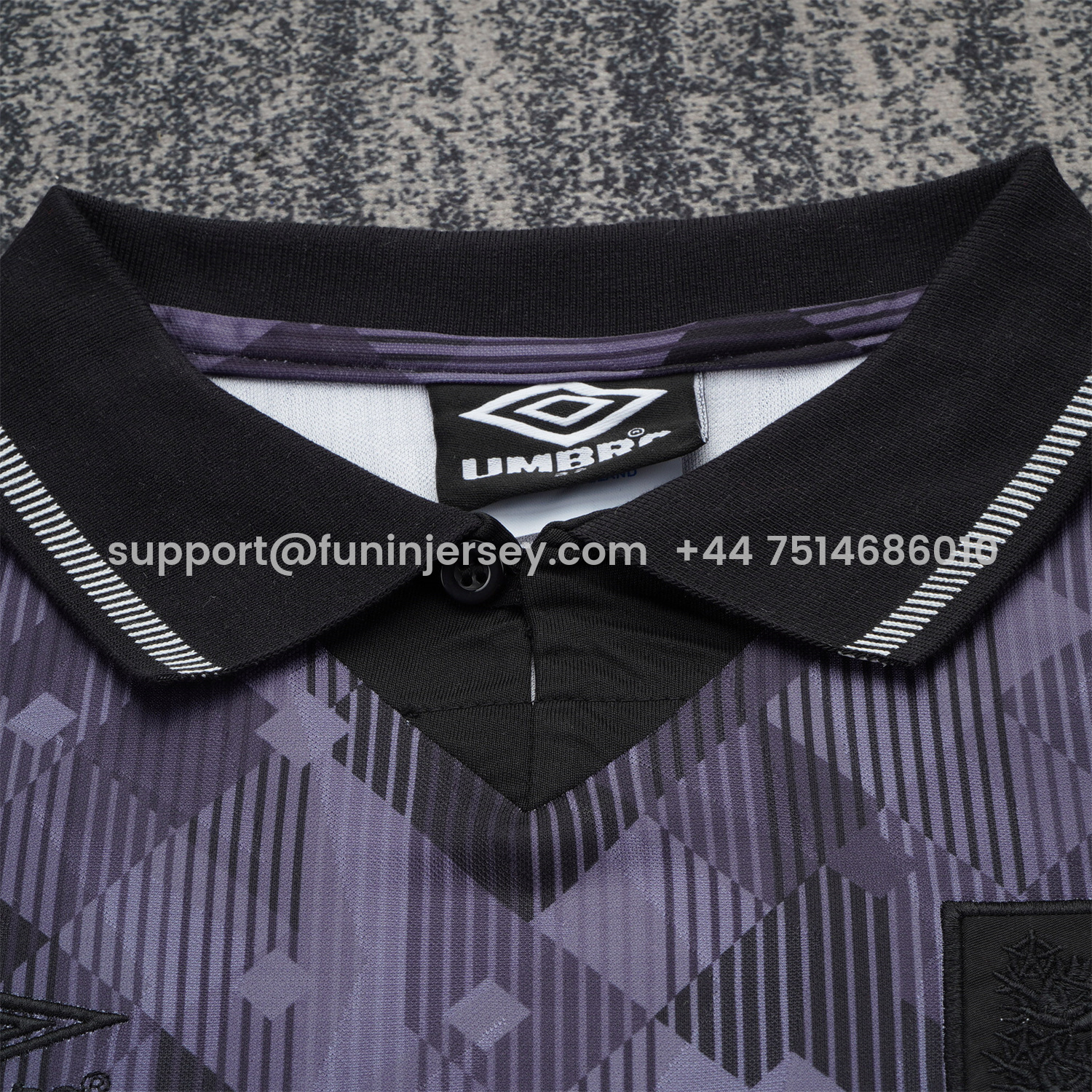 Funinjersey-Retro England 1990 Black Special Kids Kit