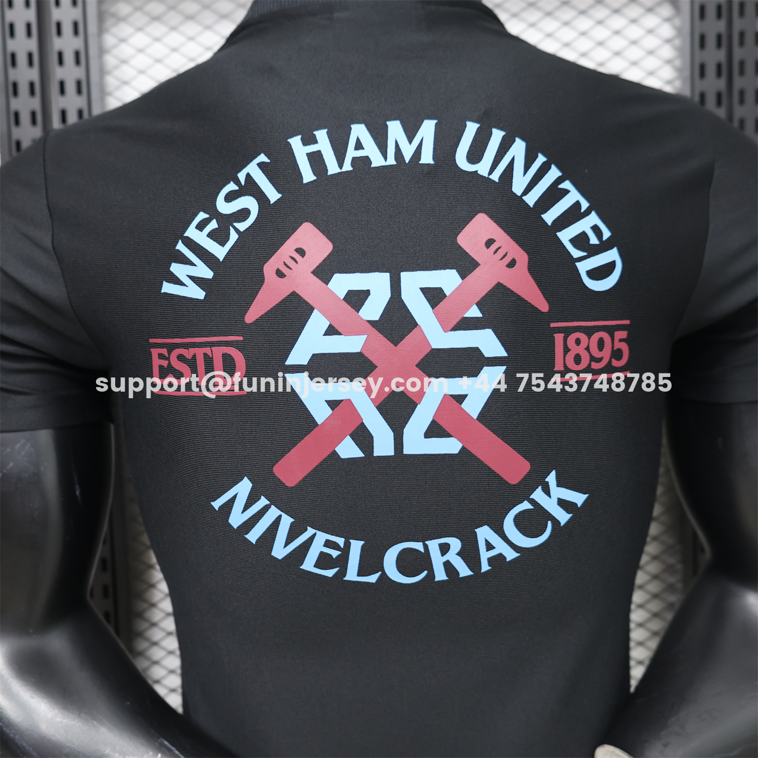 Funinjersey-West Ham United 26-27 Retro Casual Style Black Polo Jersey - Player Version