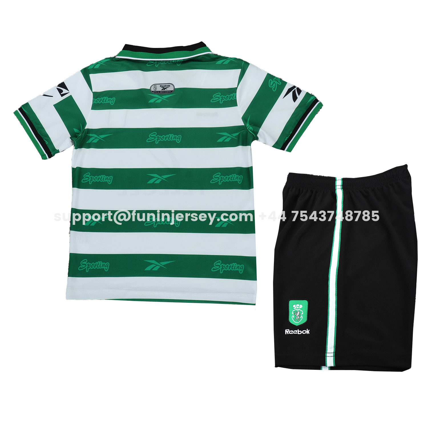 Funinjersey-Retro Sporting CP 1999-00 Home Kids Kit