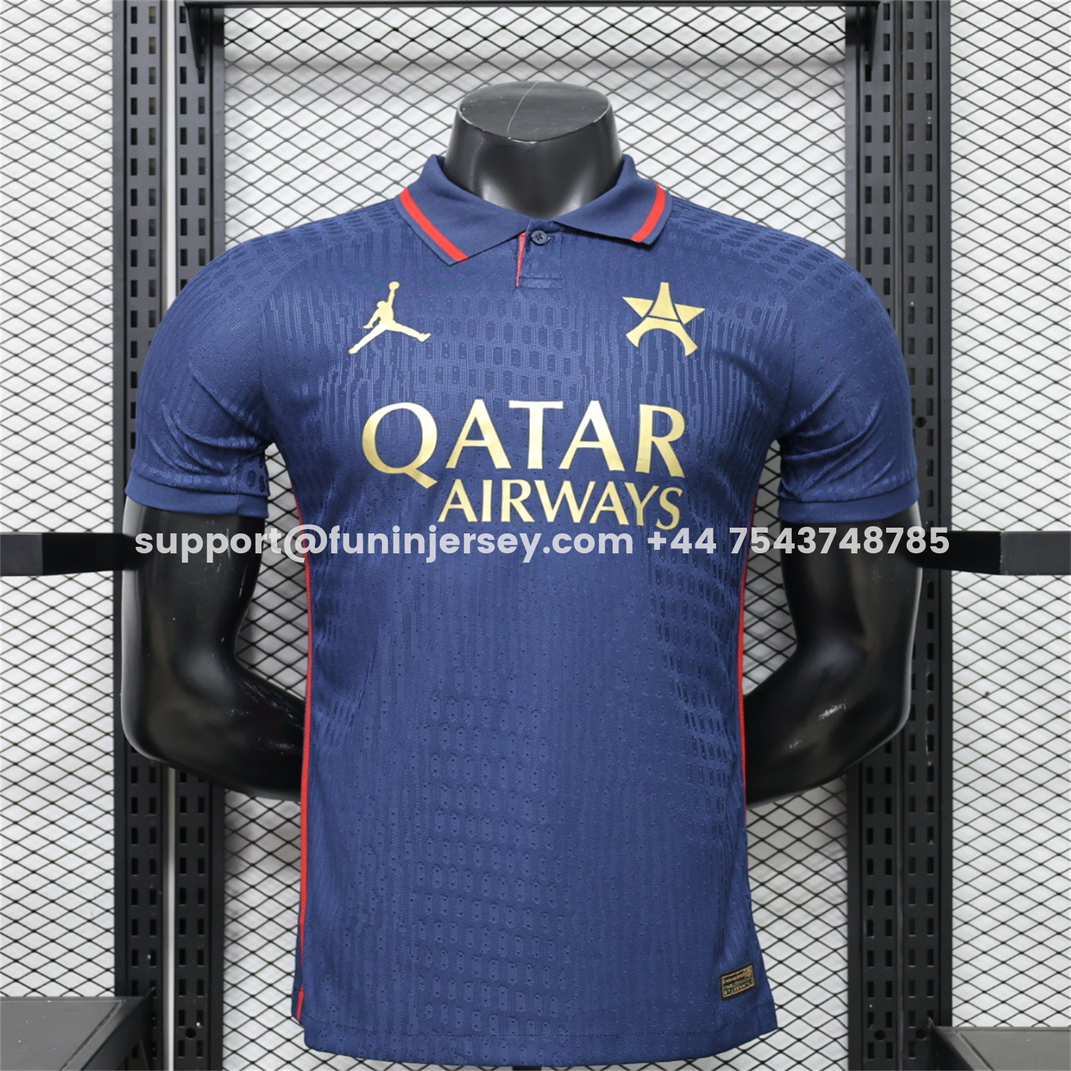 Funinjersey-Paris Saint-Germain PSG 26-27 Retro Casual Style Blue Jersey - Player Version