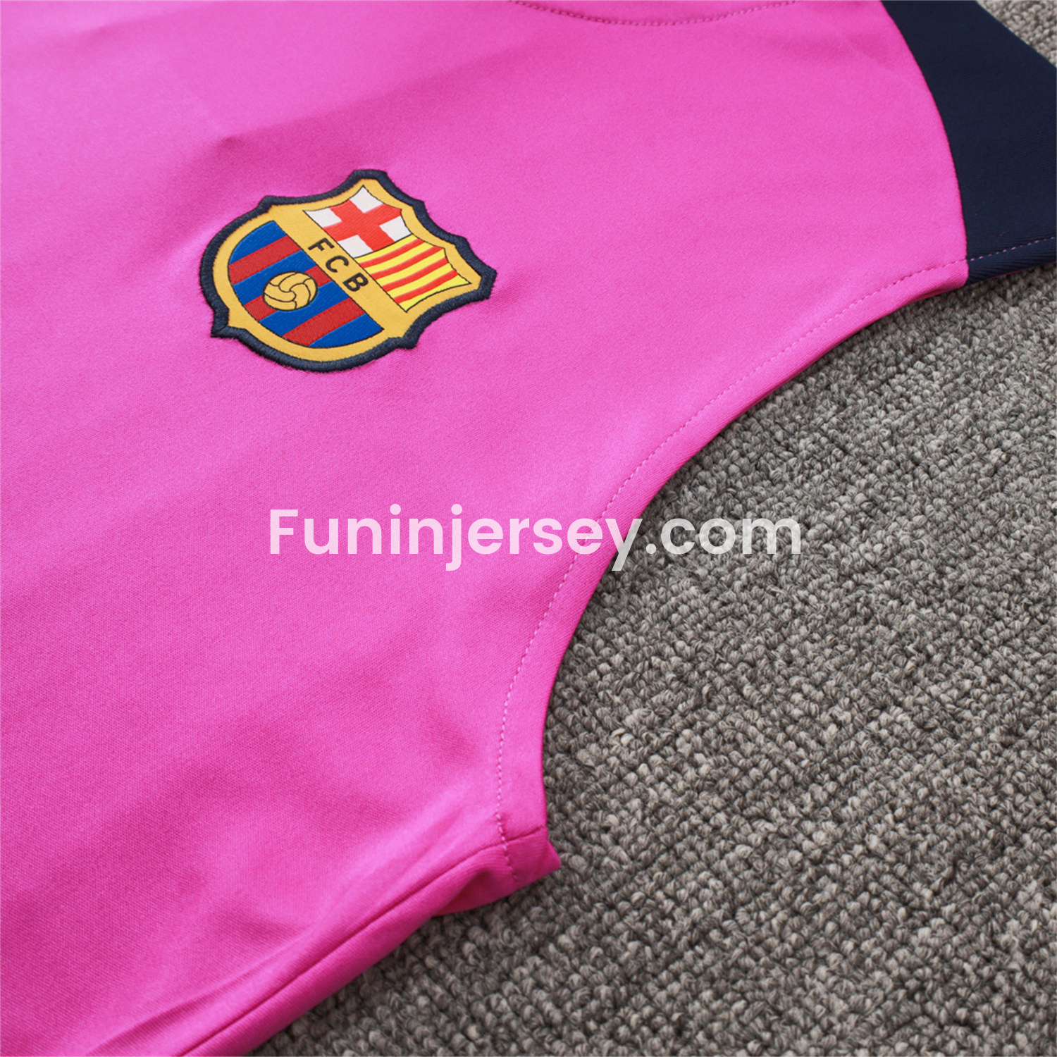Funinjersey-Barcelona 25-26 Vest Training Set - Purple Pink Vest and Black Shorts