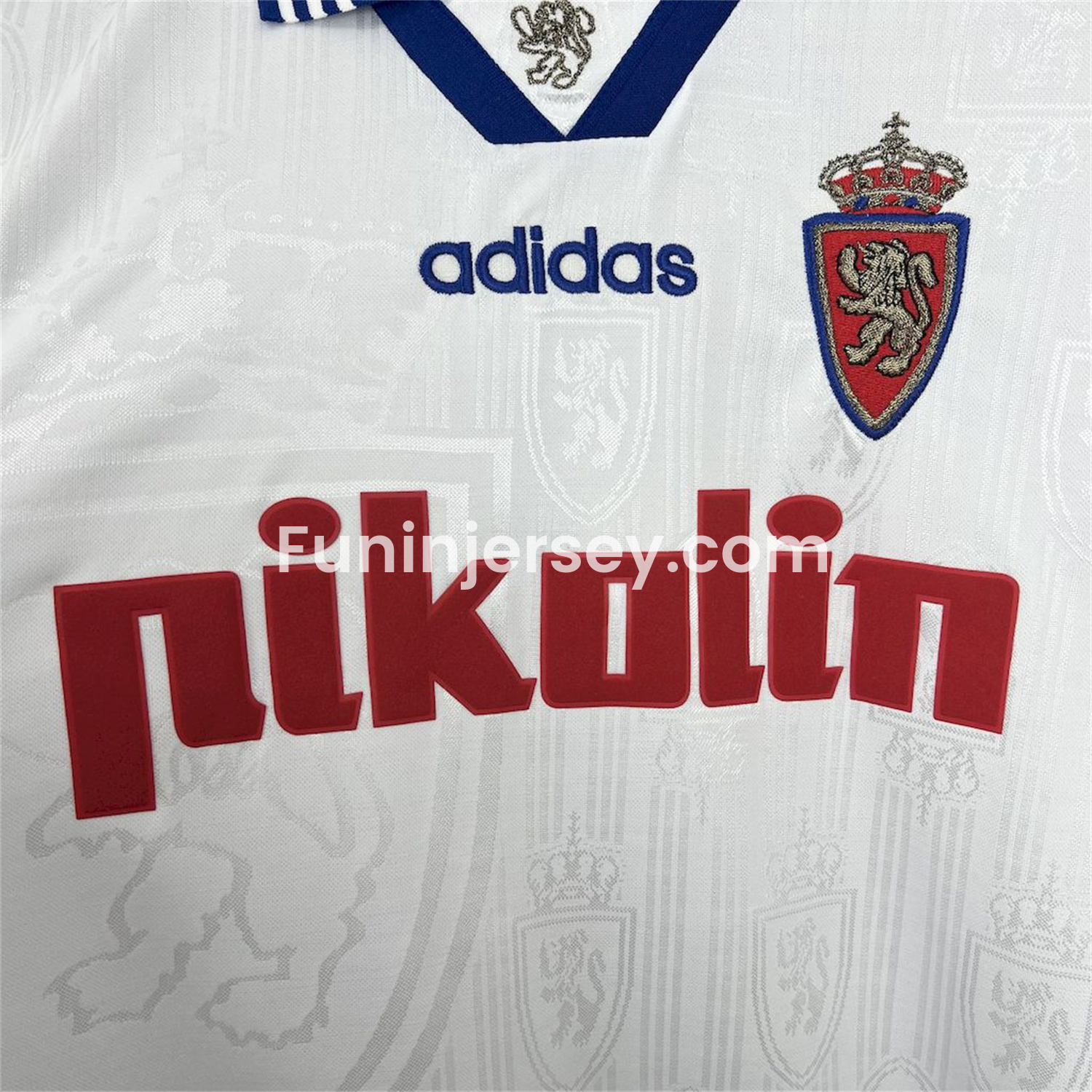 Funinjersey-Retro Real Zaragoza 1997- 98 Home Jersey