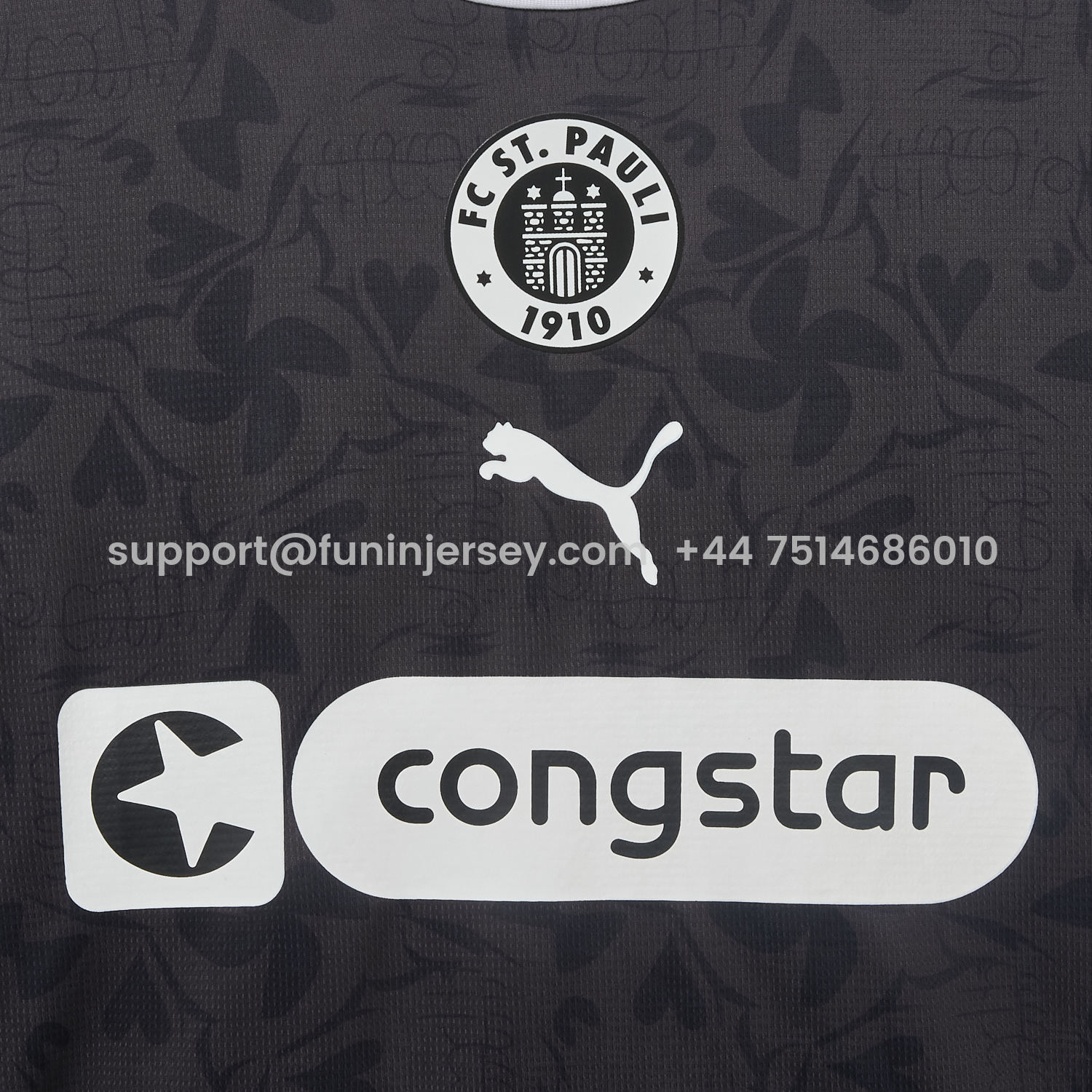 Funinjersey-St. Pauli 25-26 Third Black Jersey - Fans Version
