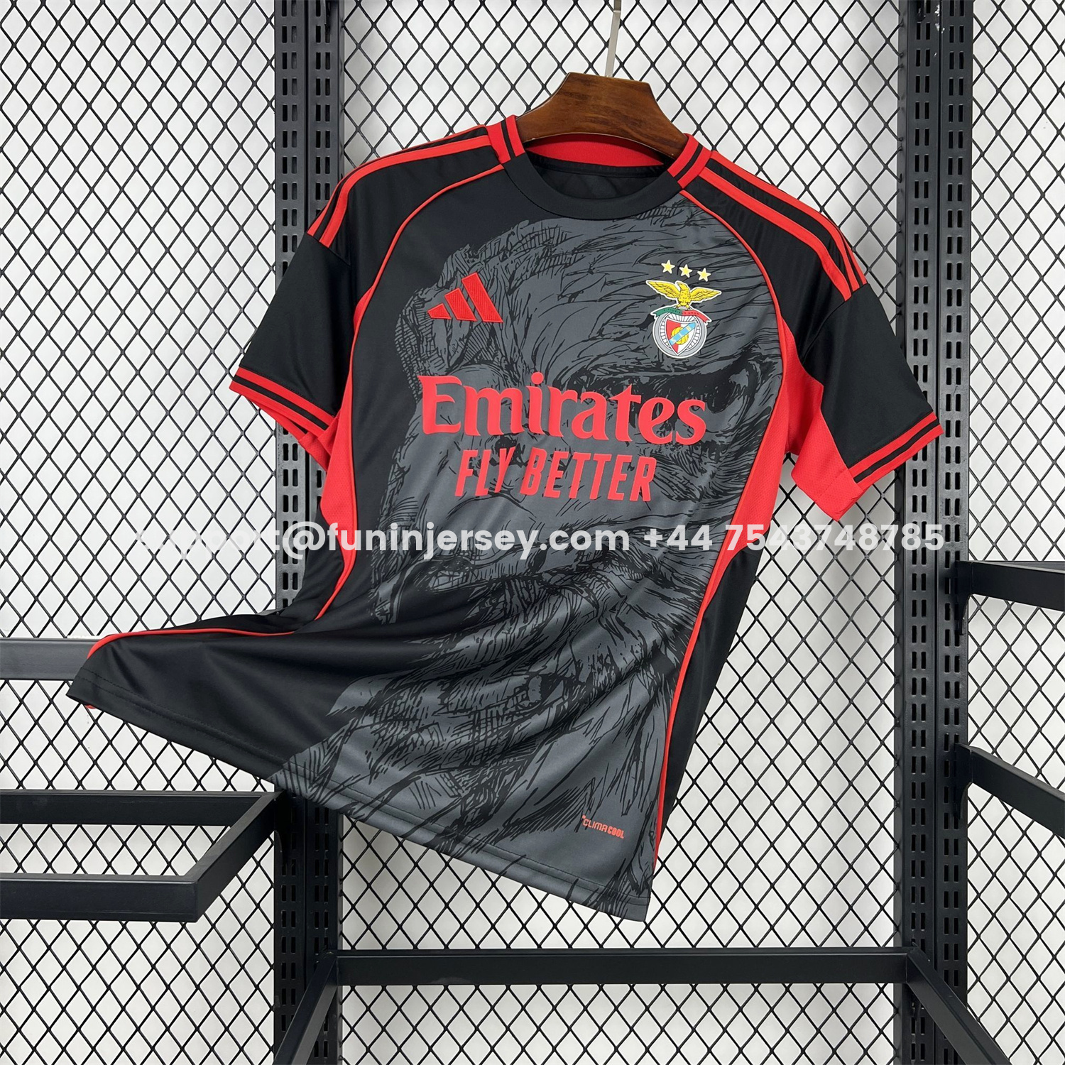 Funinjersey-Benfica 25-26 Grey Eagle Black Special Jersey - Fans Version