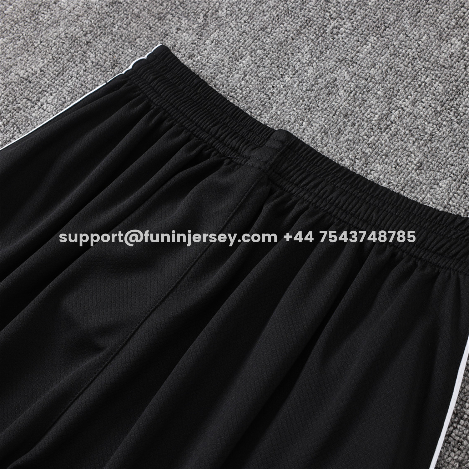 Funinjersey-Paris Saint-Germain PSG 26-27 Short-Sleeve Training Set - White Border Black Top & Shorts