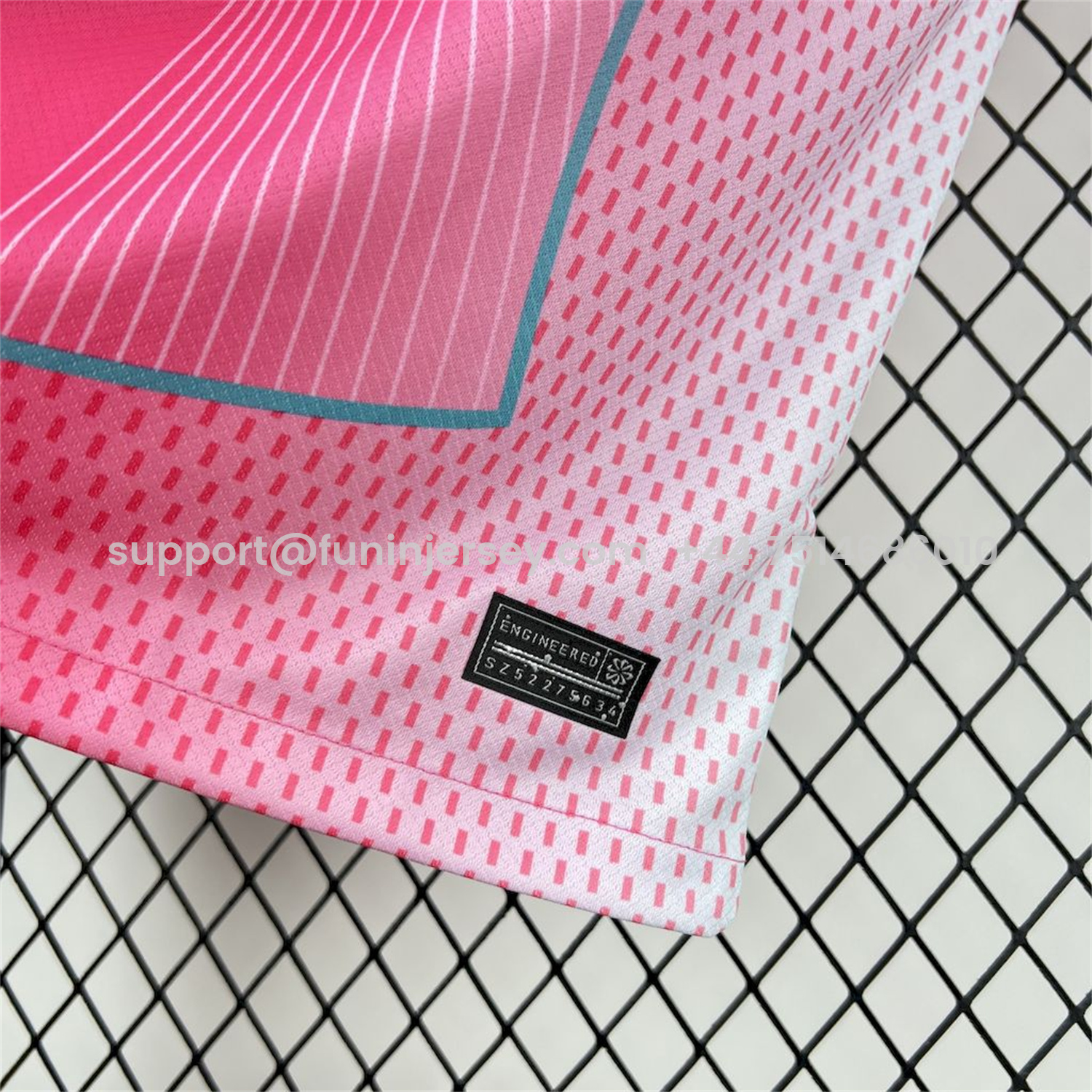 Funinjersey-Barcelona 25-26 T90 White Lines Pink Gradient Special Jersey - Fans Version