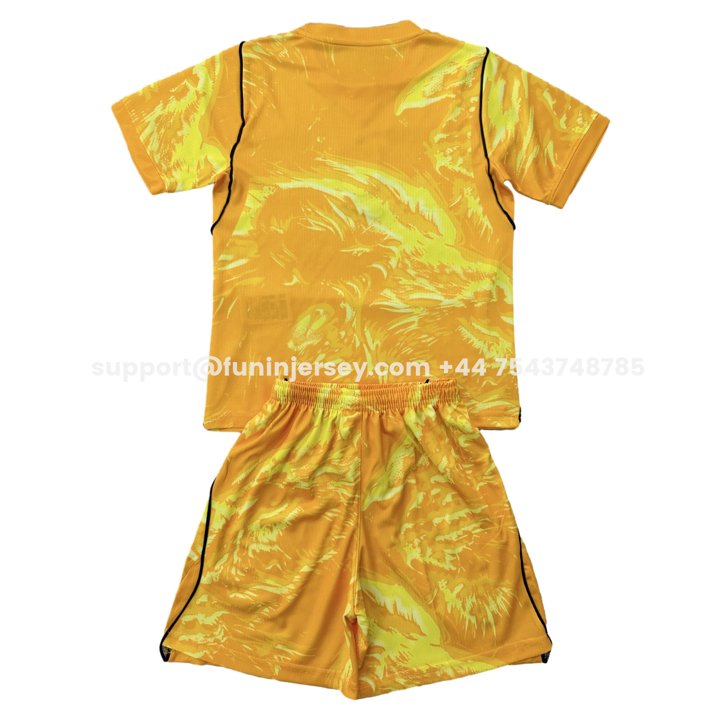 Funinjersey-England 2026 Goalkeeper Yellow Men's Adult Jersey Set - Fans Version