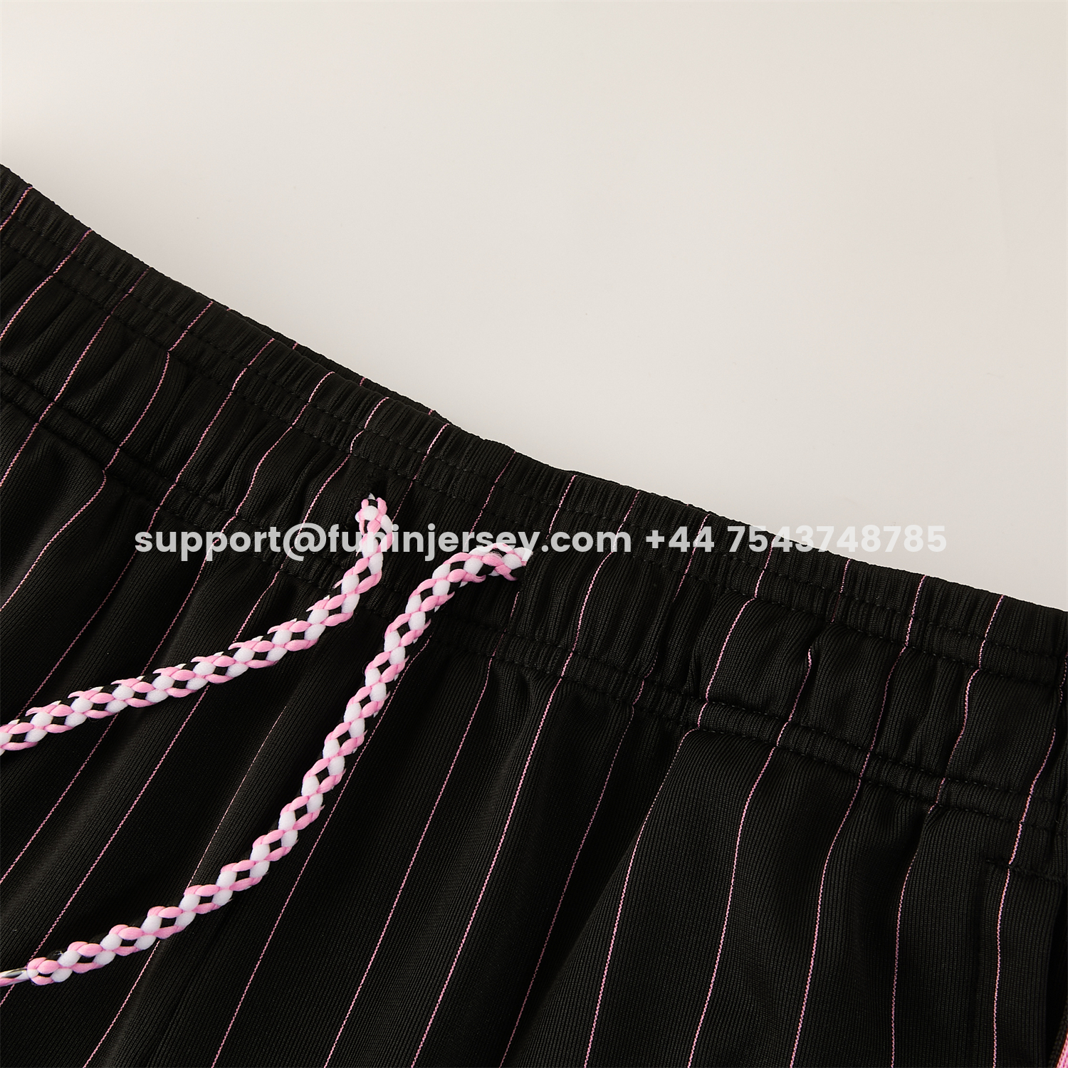 Funinjersey-Juventus 26-27 Short-Sleeve Training Set - Pink Lines Black Top & Shorts