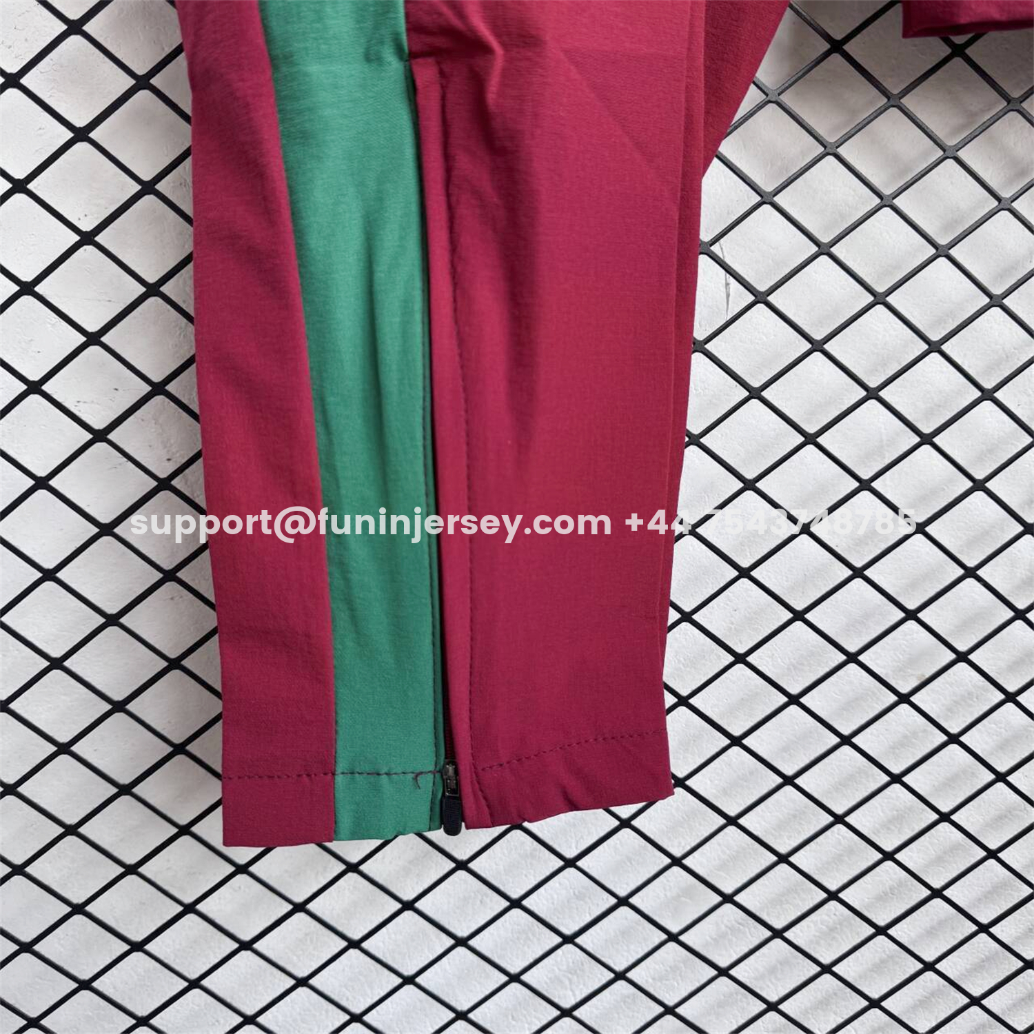 Funinjersey-Morocco 2026 Windbreaker Training Set - Red With Green Top and Pants