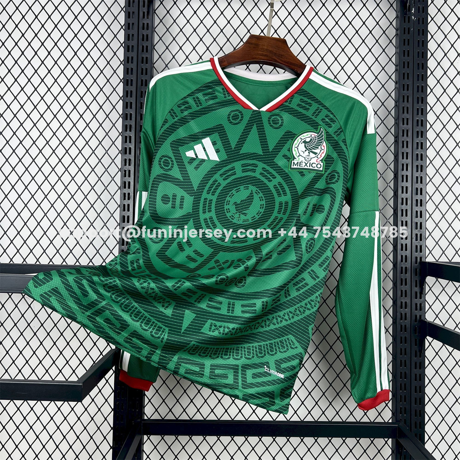 Funinjersey-Mexico 2026 Home Long Sleeves Jersey - Fans Version